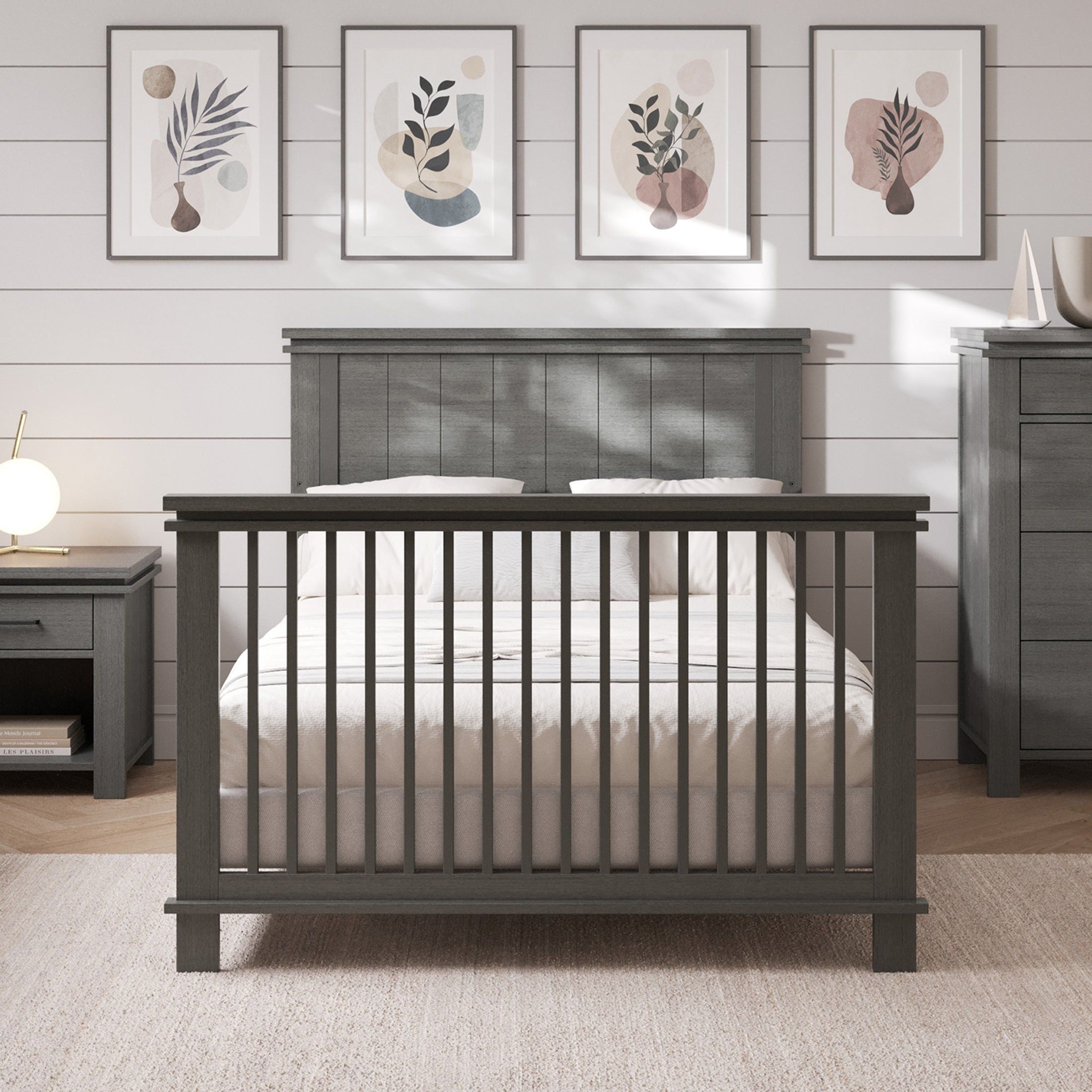Full-Size Bed Rails, Midnight Grey