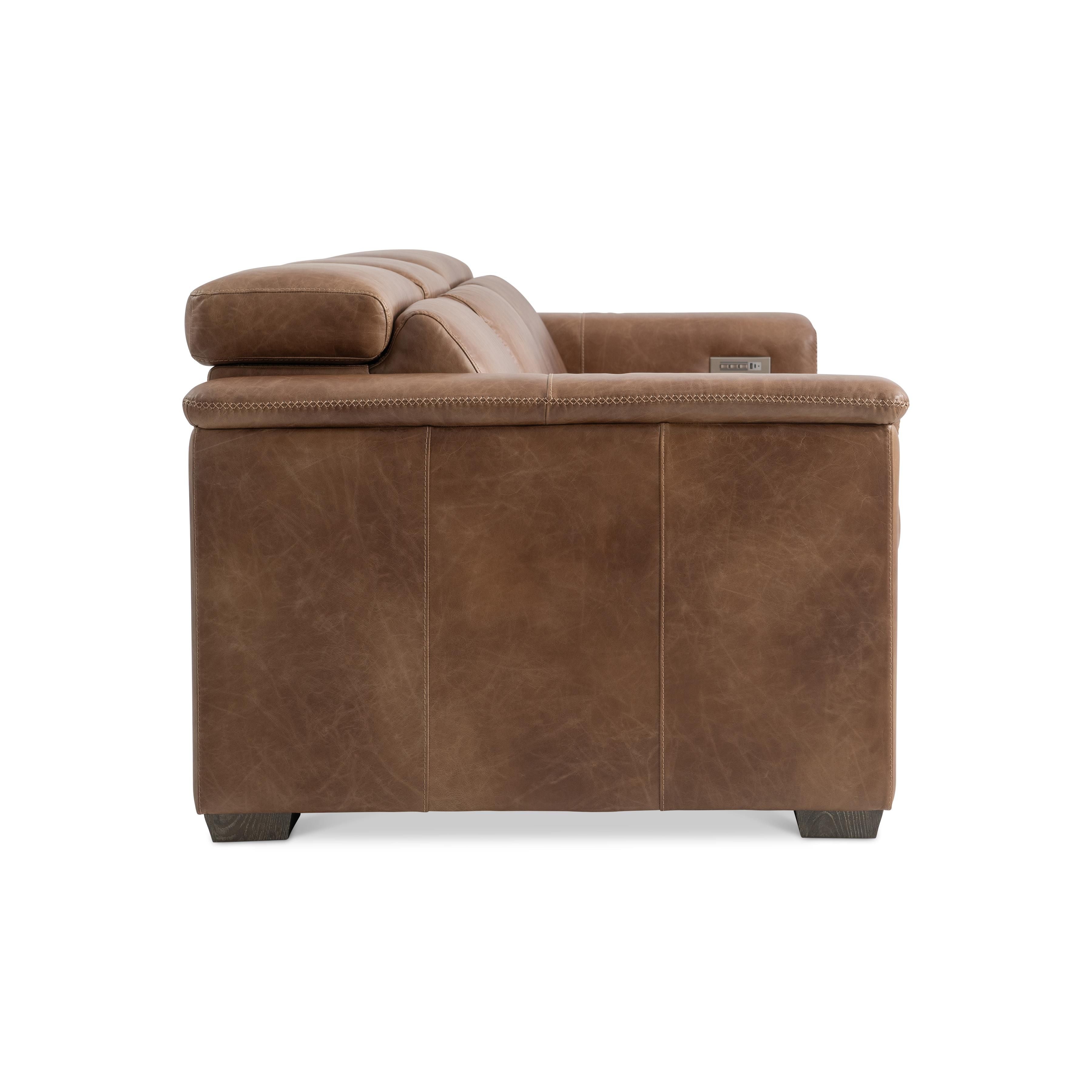 Bernhardt Lioni Leather Power Motion Sofa