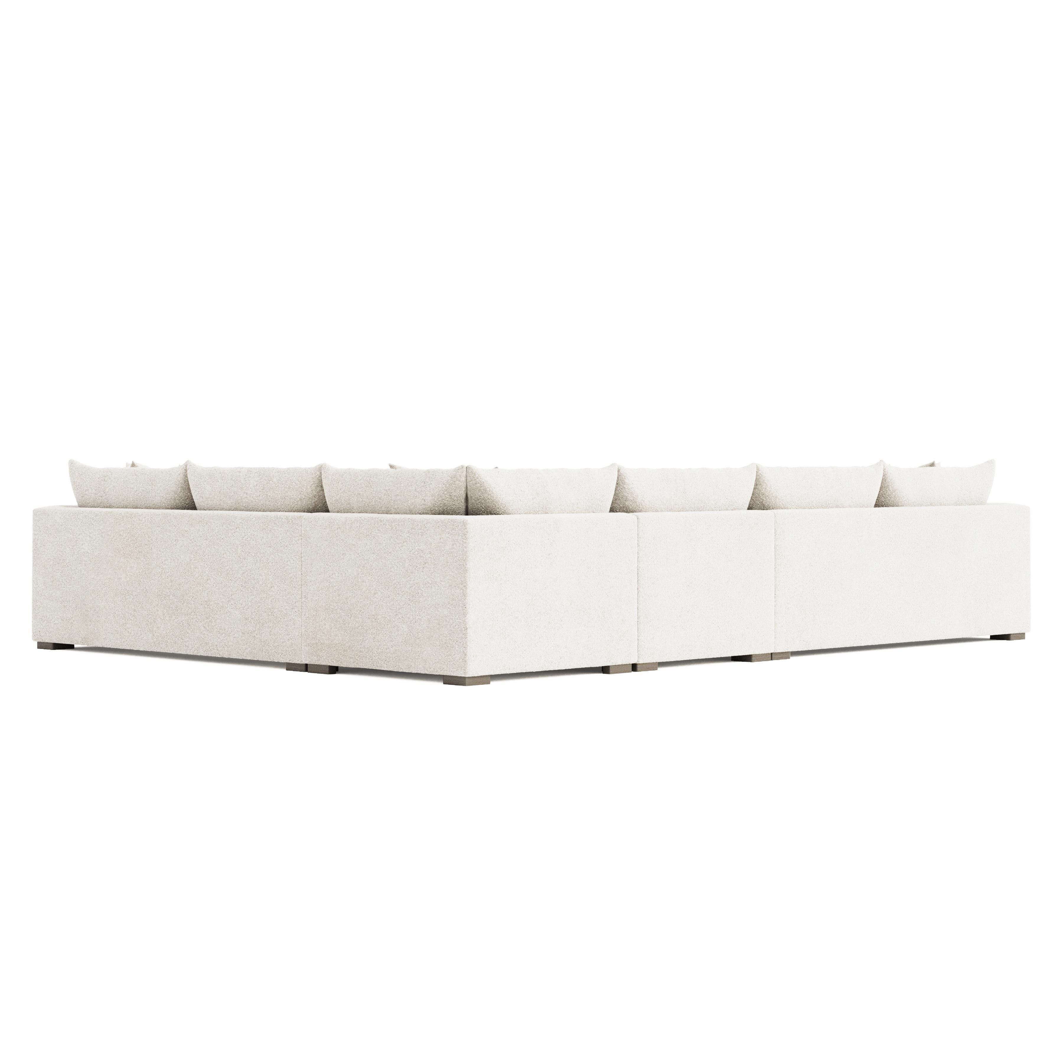 Bernhardt Helena Fabric Sectional Wood Foot