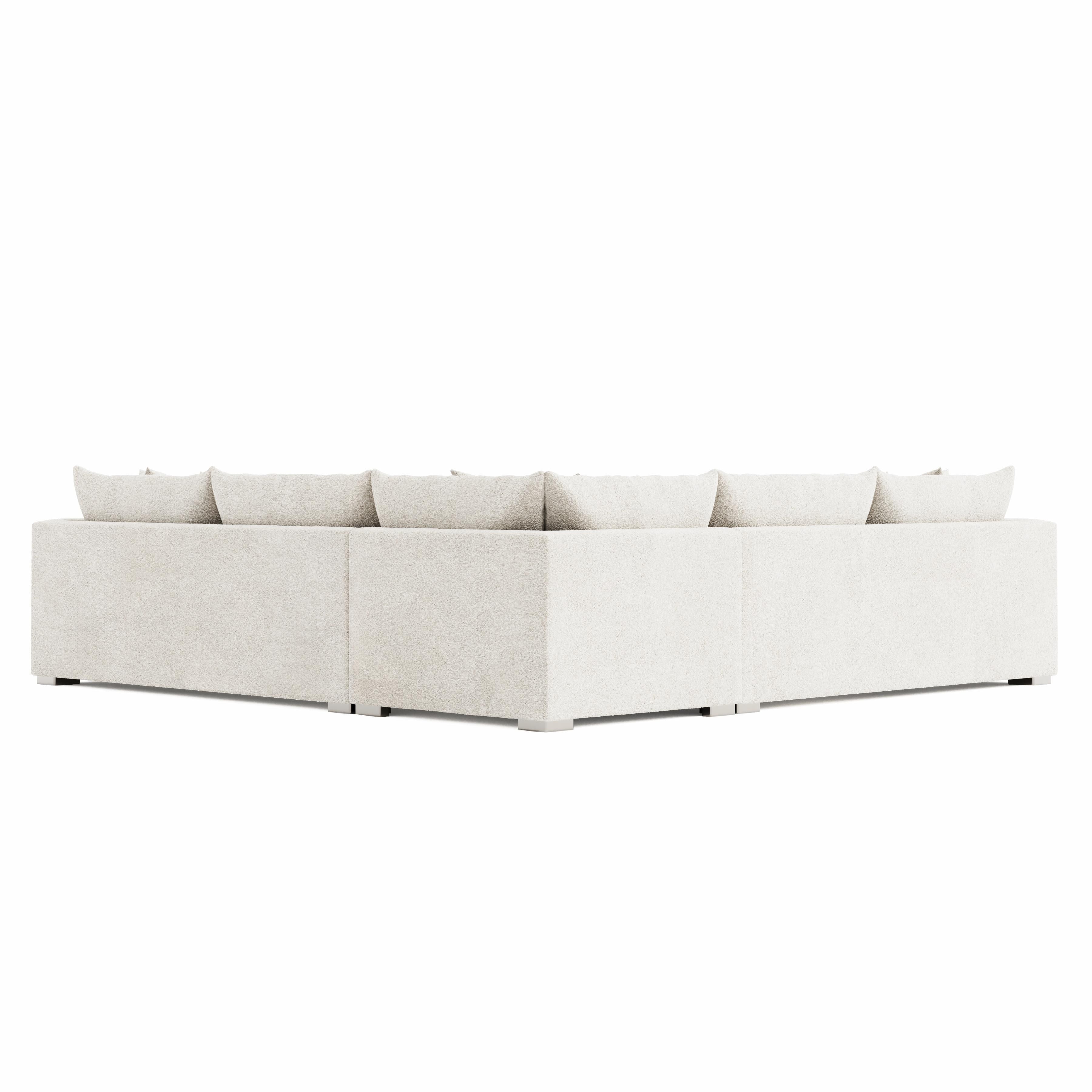 Bernhardt Furniture Helena Fabric Sectional Metal Foot
