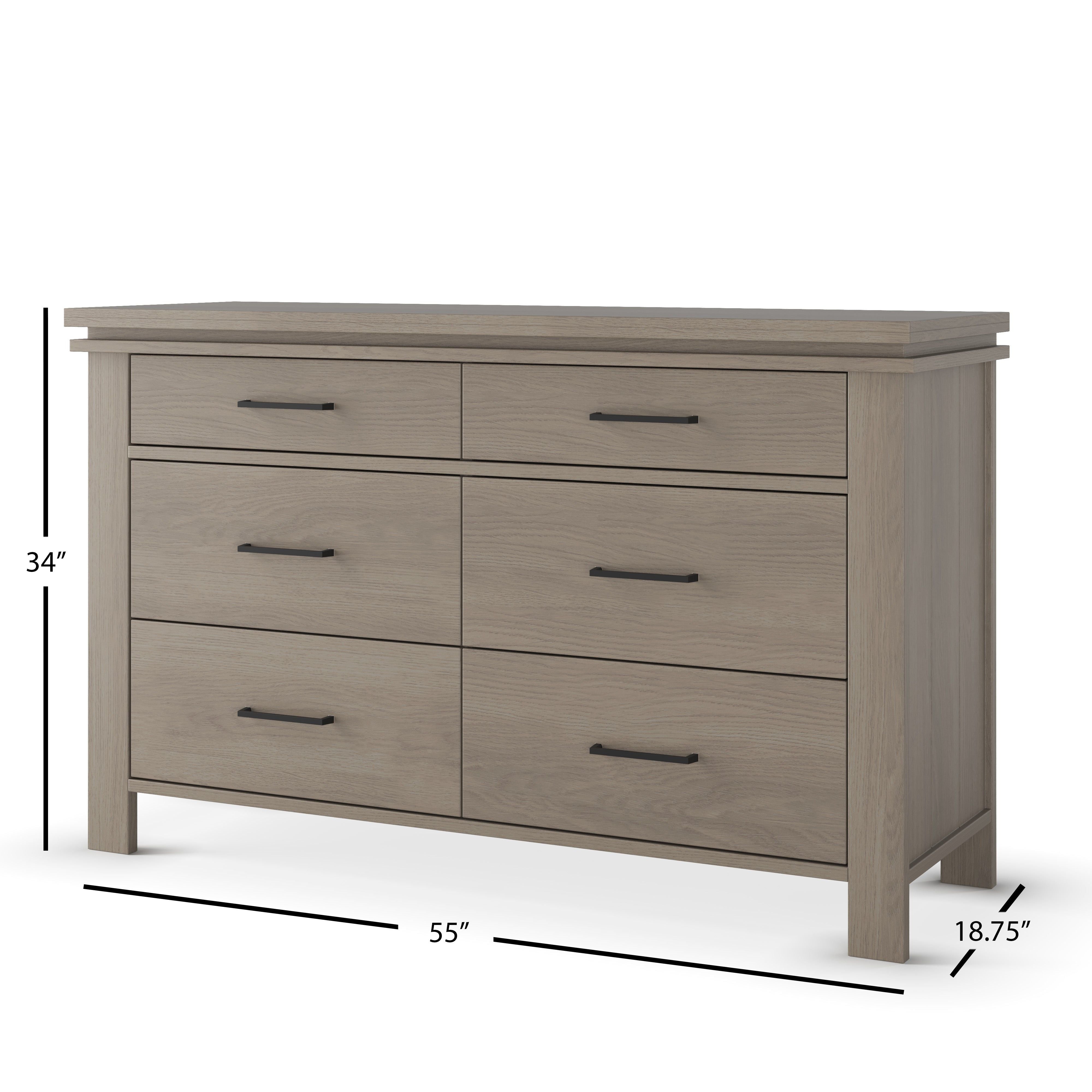 Denman Double Dresser, Crescent Gray