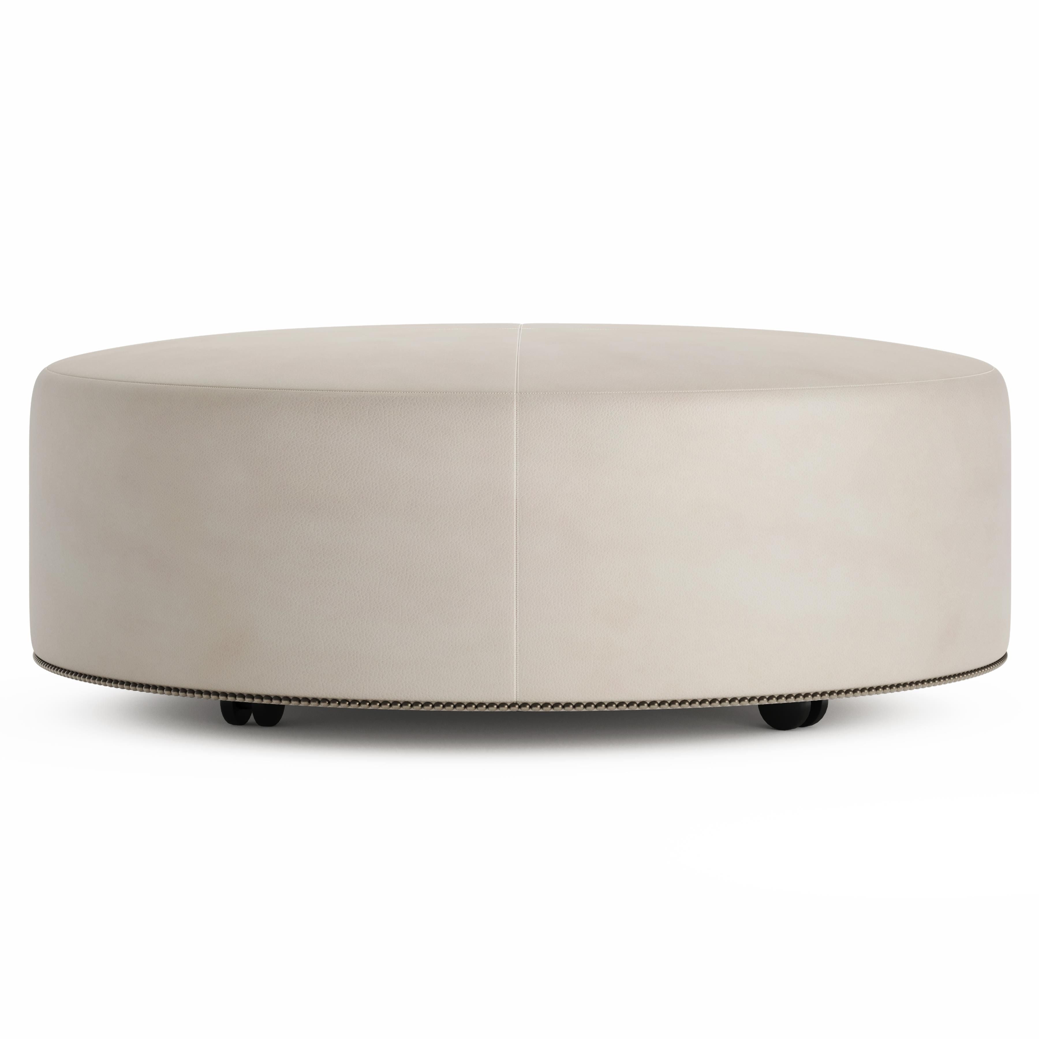 Bernhardt Furniture Lolo Leather Ottoman
