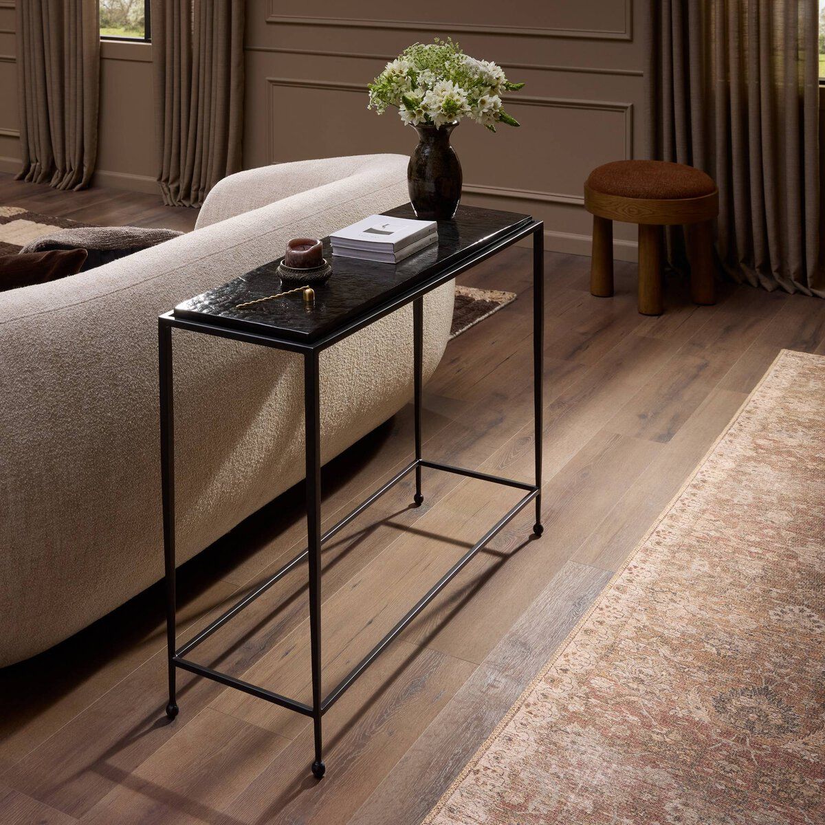 Dalston Cast Glass Console Table