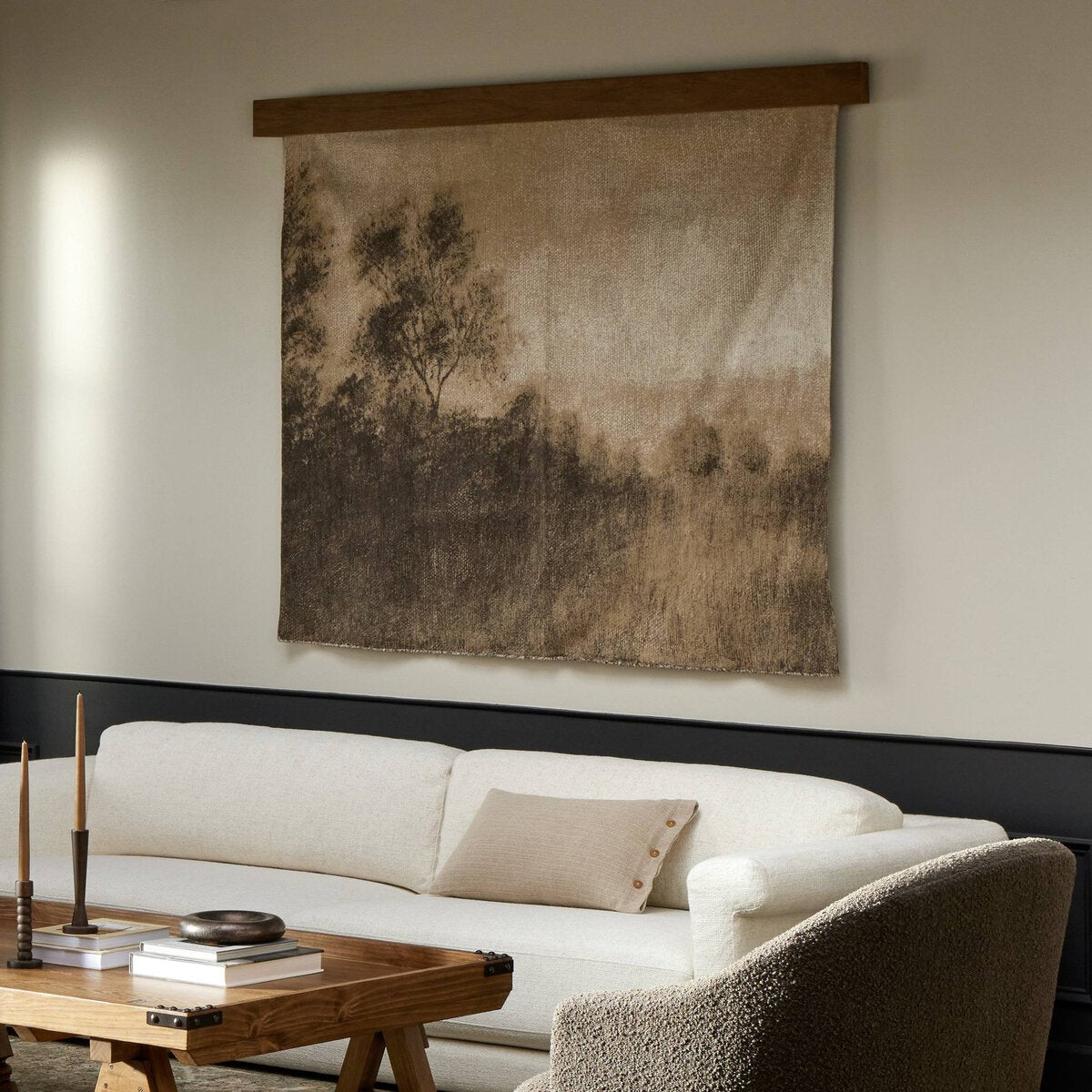 Hillside Haze Tapestry by Aileen Fitzgerald