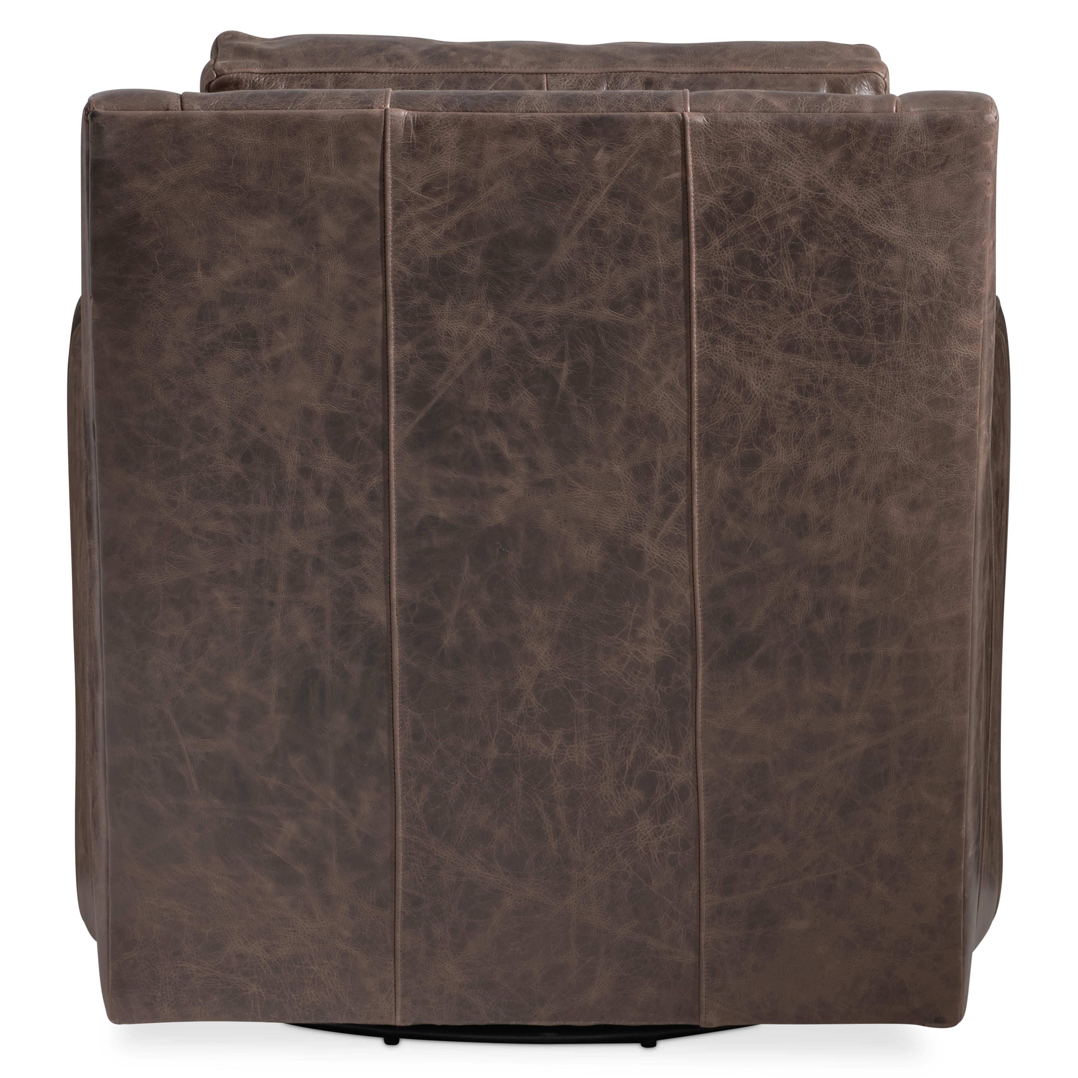 Bernhardt Ventura Leather Swivel Chair