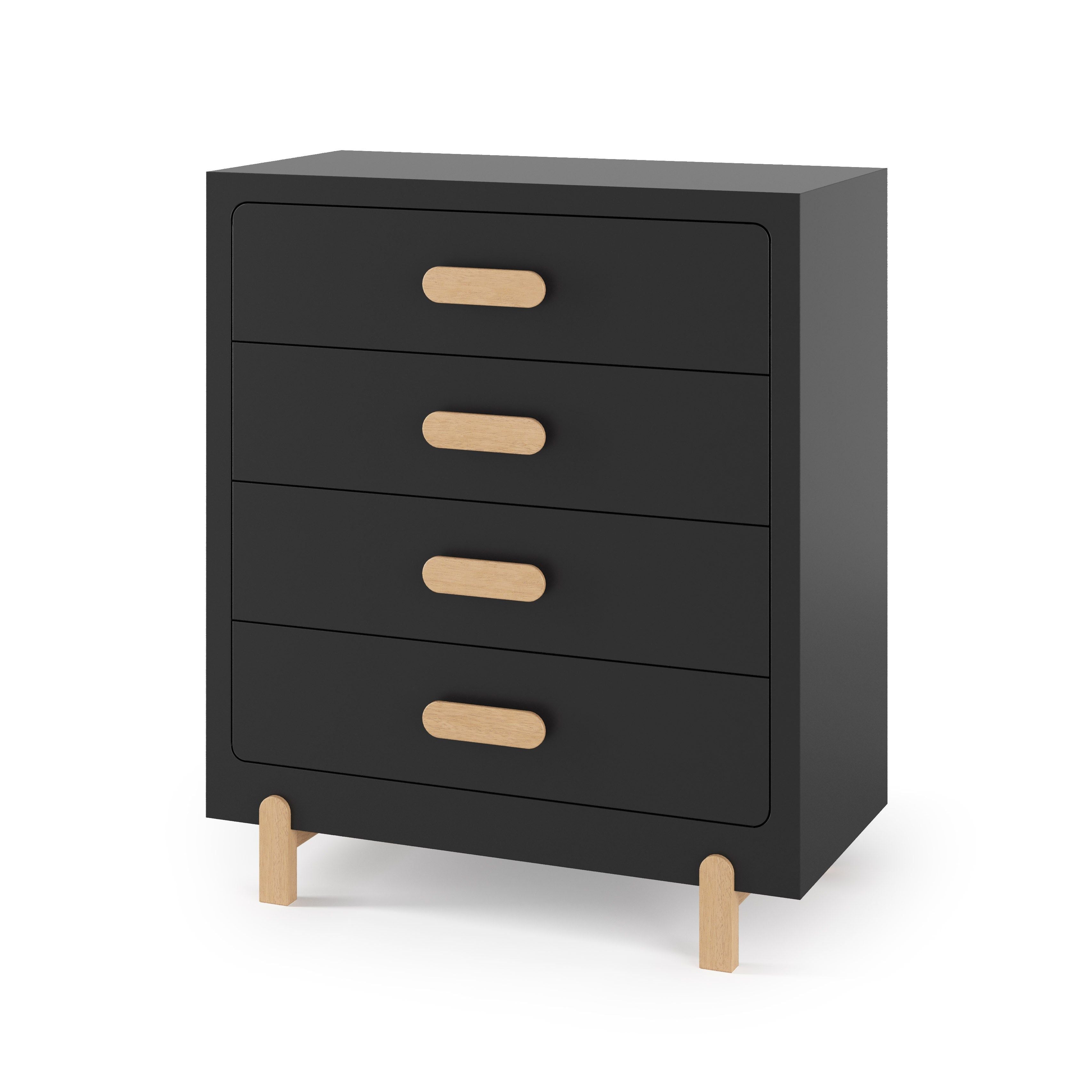 Park Heights 4-Drawer Chest - Caviar Black