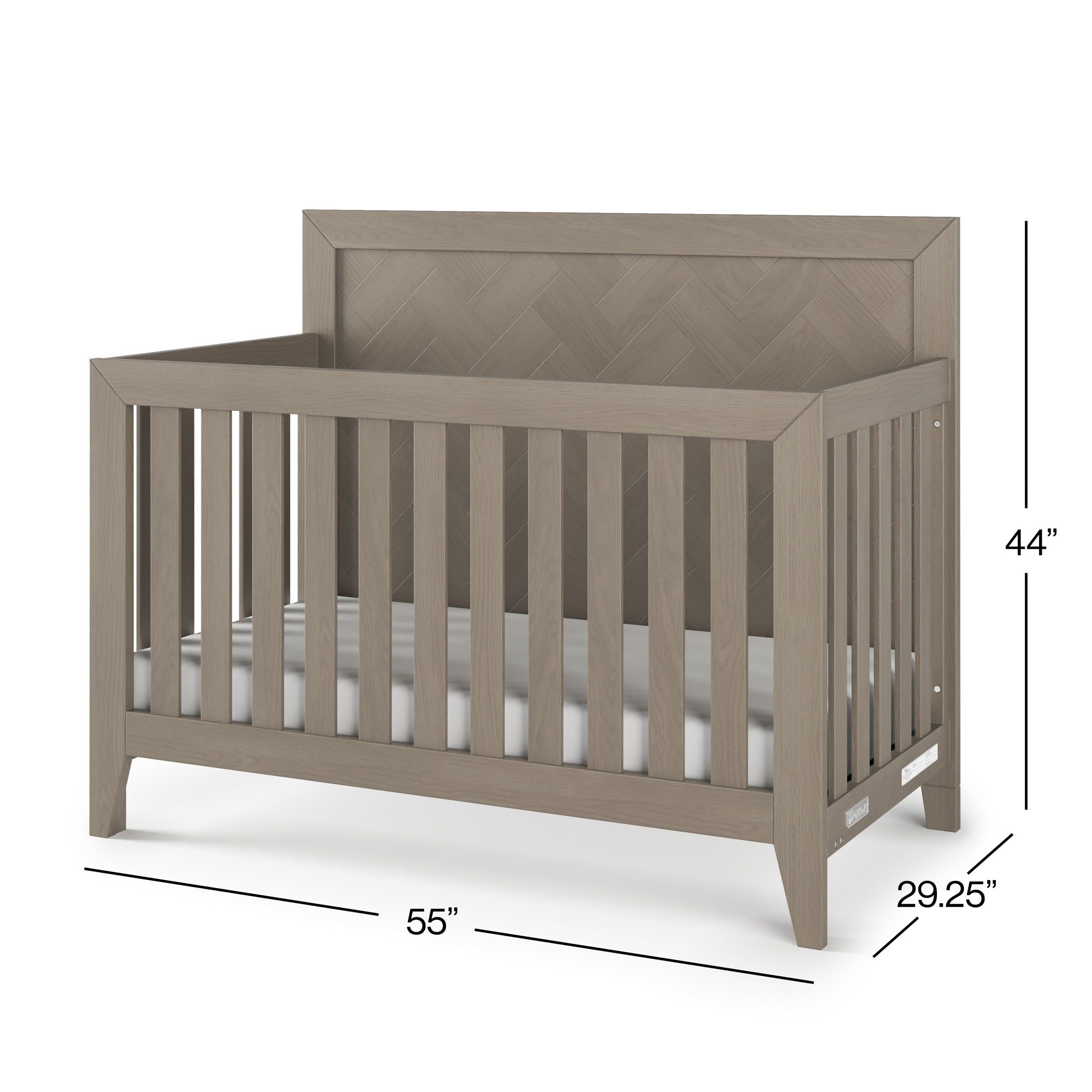 Kieran 4-in-1 Convertible Crib, Crescent Gray