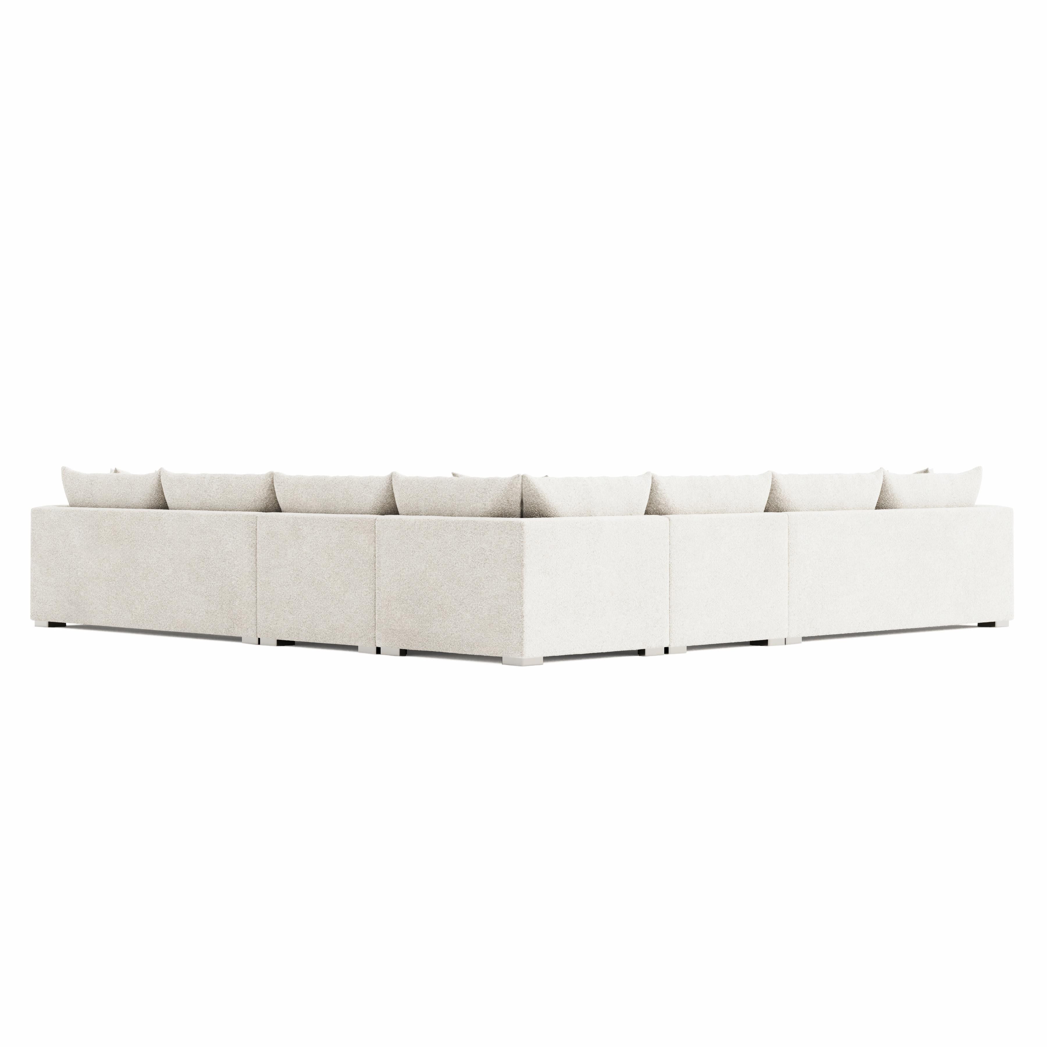 Bernhardt Helena Fabric Sectional Metal Foot