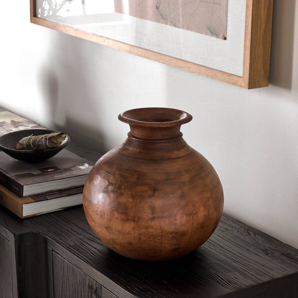 Found Wooden Jar