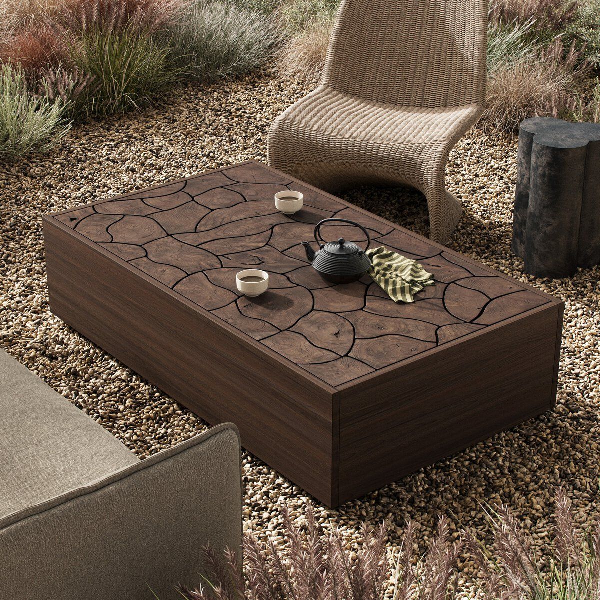 Ridge Outdoor Rectangular Coffee Table