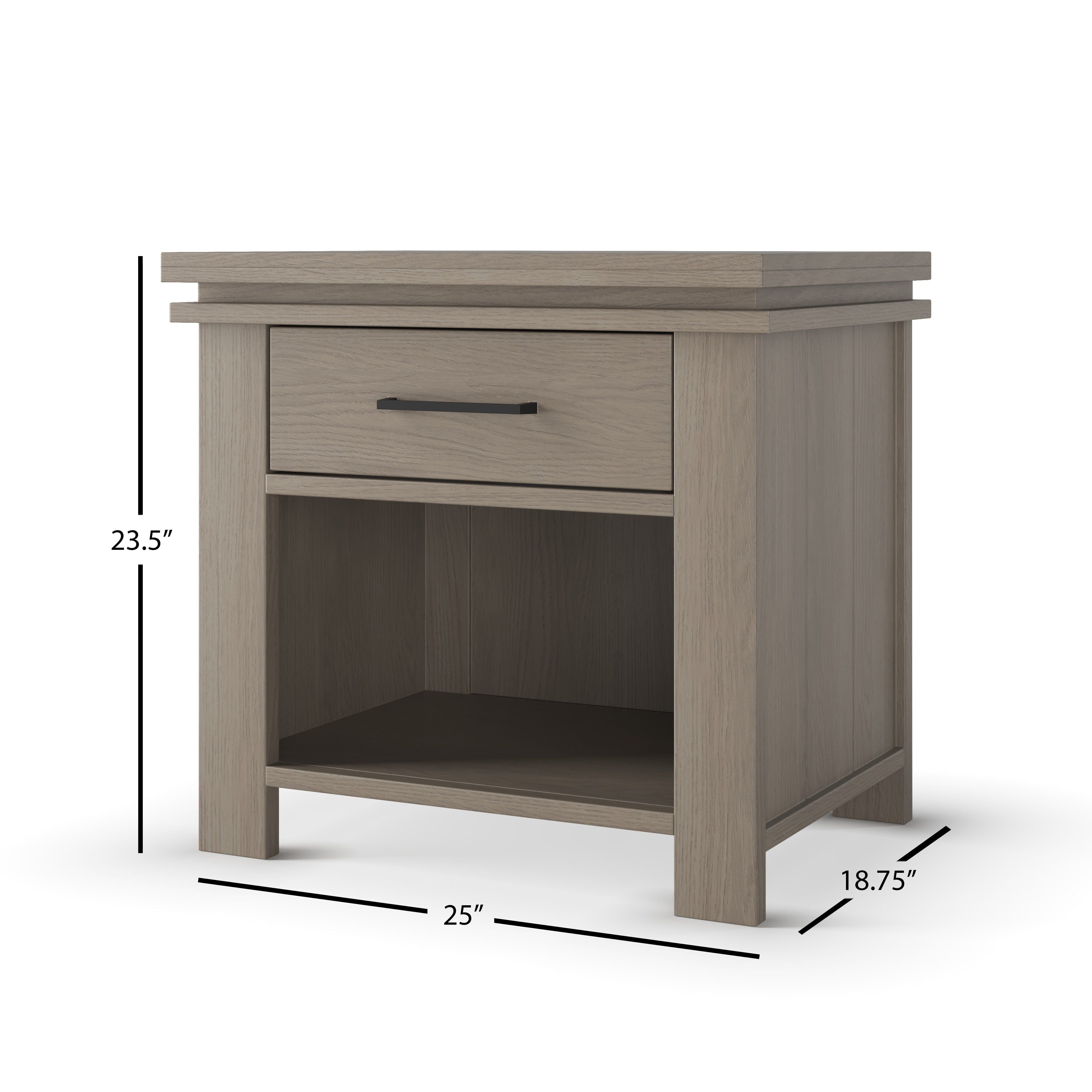 Denman Nightstand, Crescent Gray