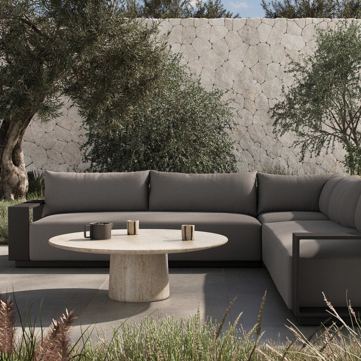 Branford Outdoor Metal 3 Pc Sectional