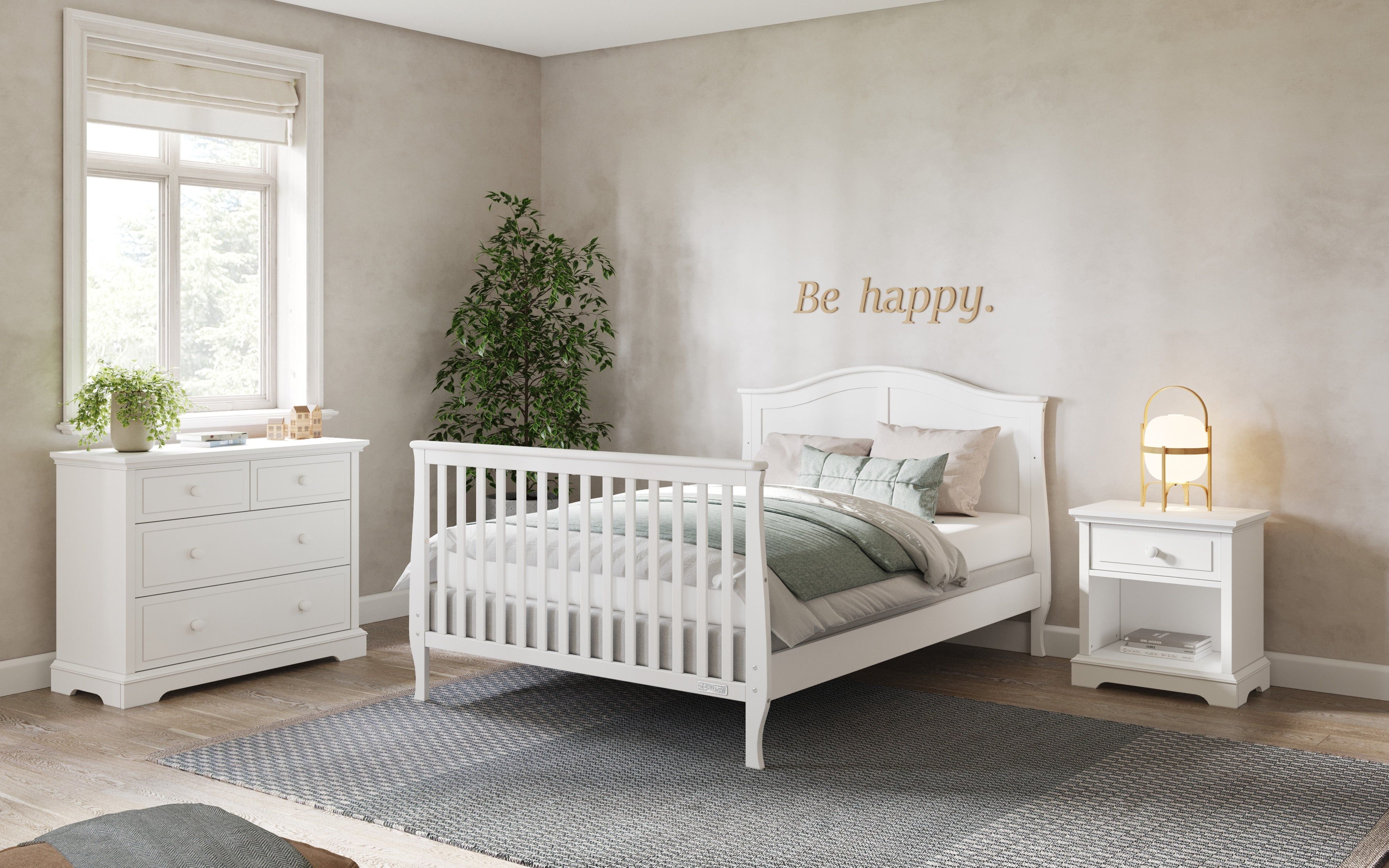 Full-Size Bed Rails, Matte White by Halo Sleep