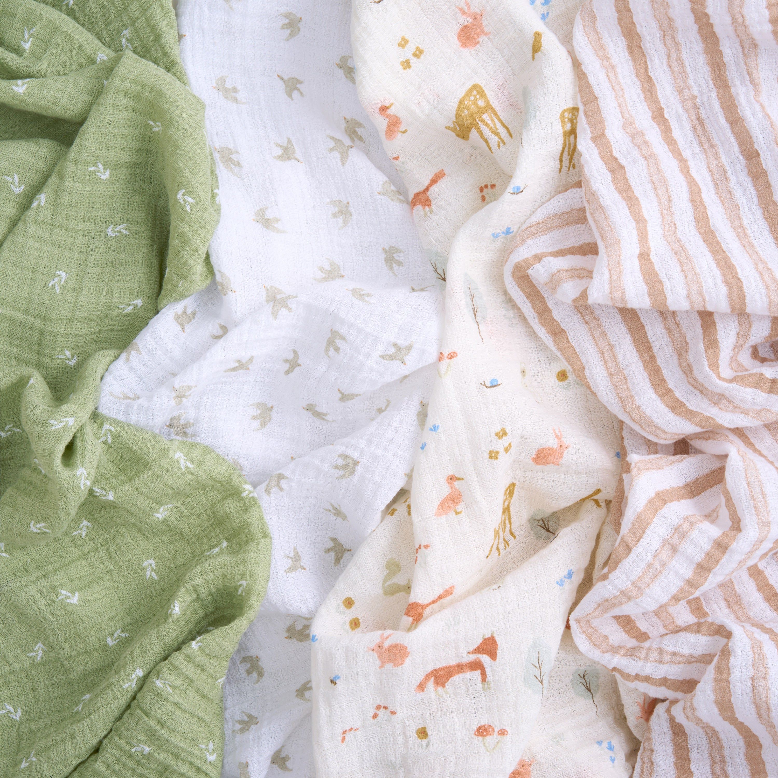 Essentials Cotton Muslin Swaddle Blanket 4 Pack