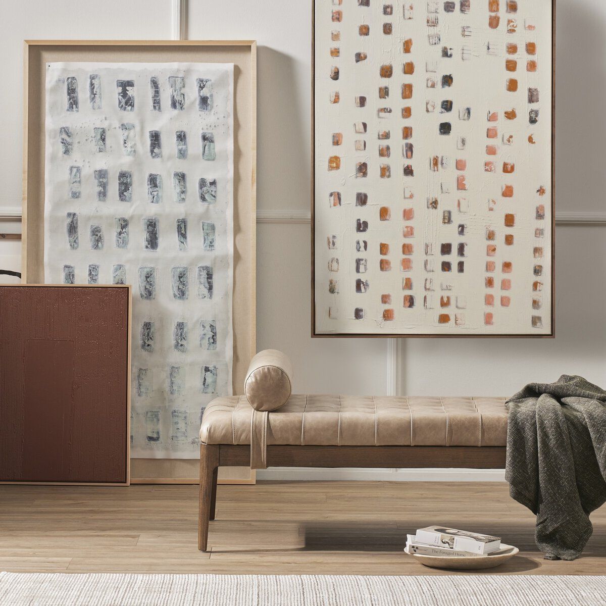 Joanna Chaise Sofa in Taupe Top-Grain Leather