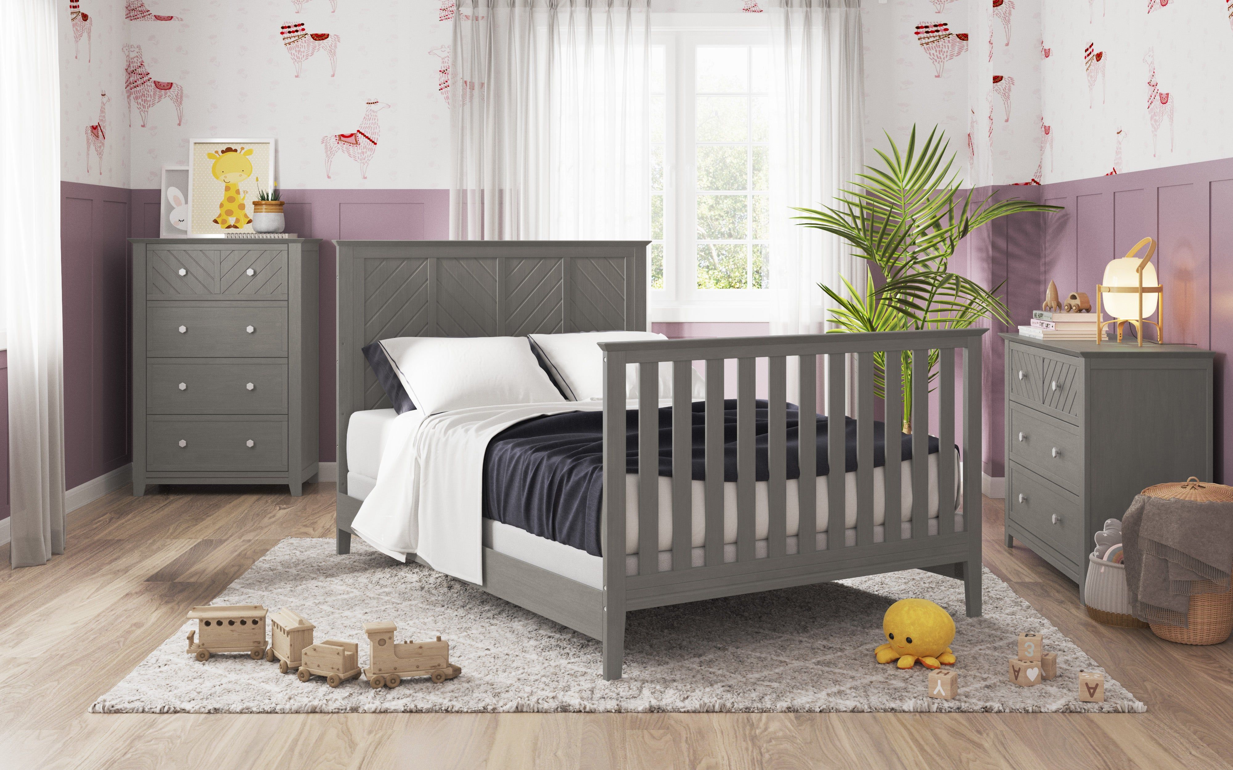 F06401 - Full-Size Bed Rail - Lunar Gray