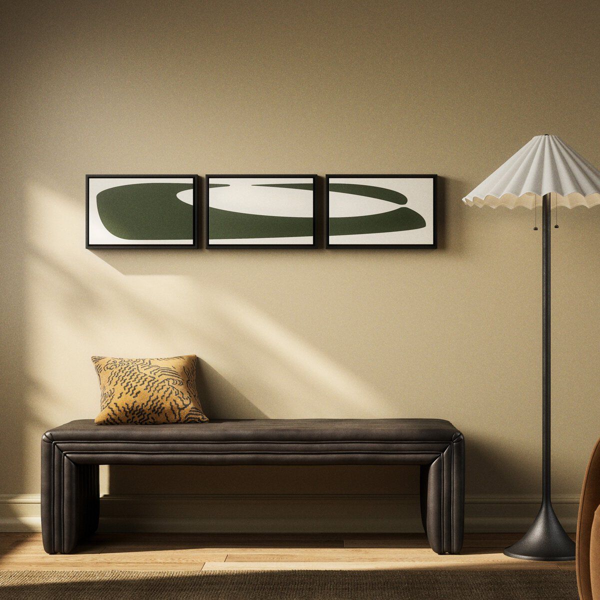 Organic Curves 2 Triptych By Fh Art Studio