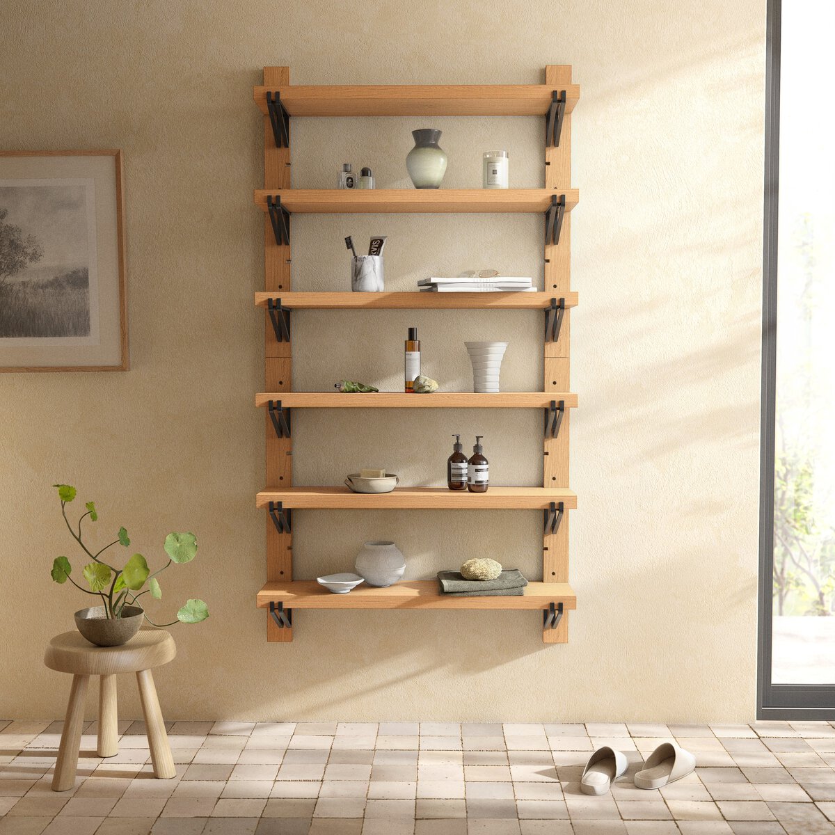 Pivott Oak Veneer Shelf