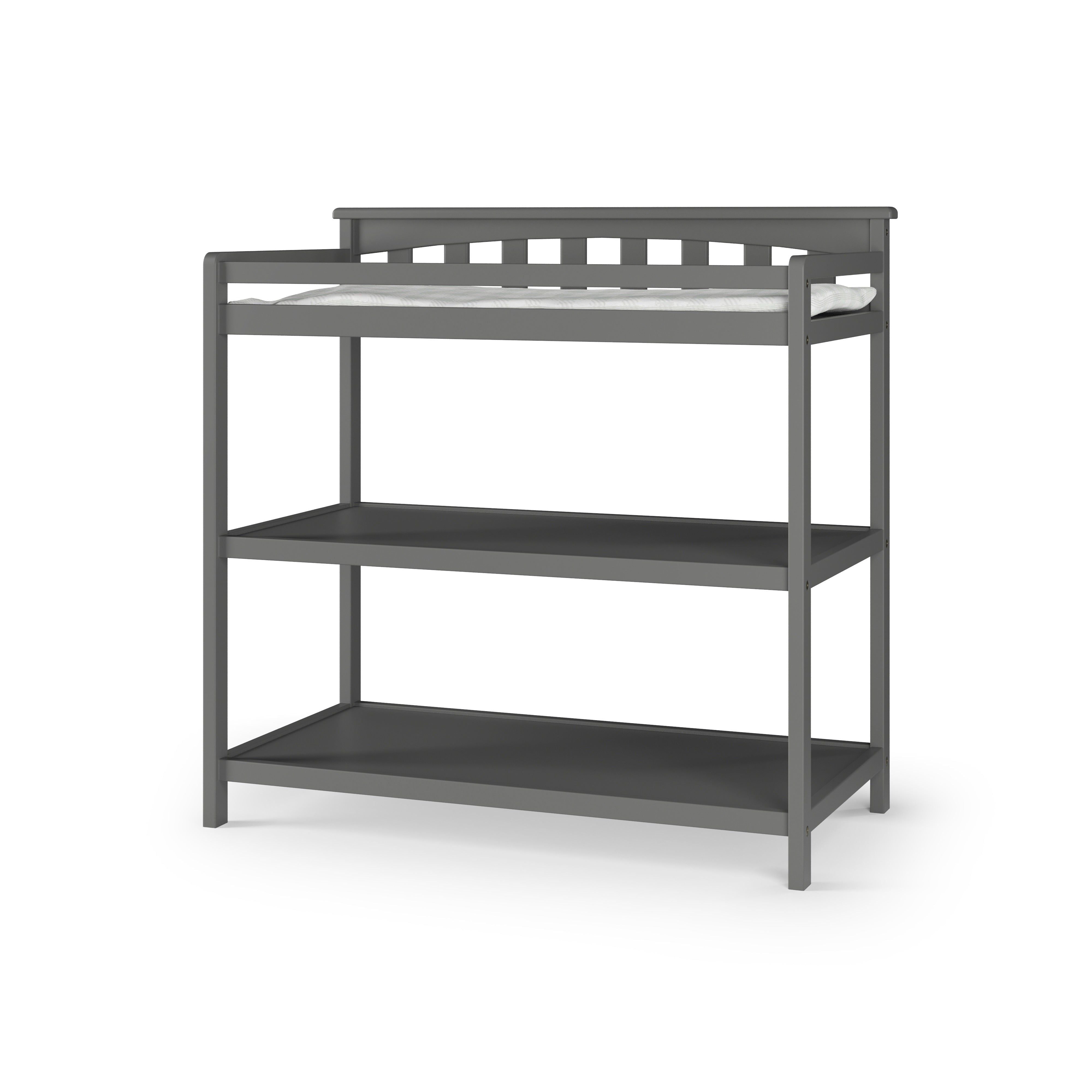 Flat Top Baby Changing Table, Cool Gray