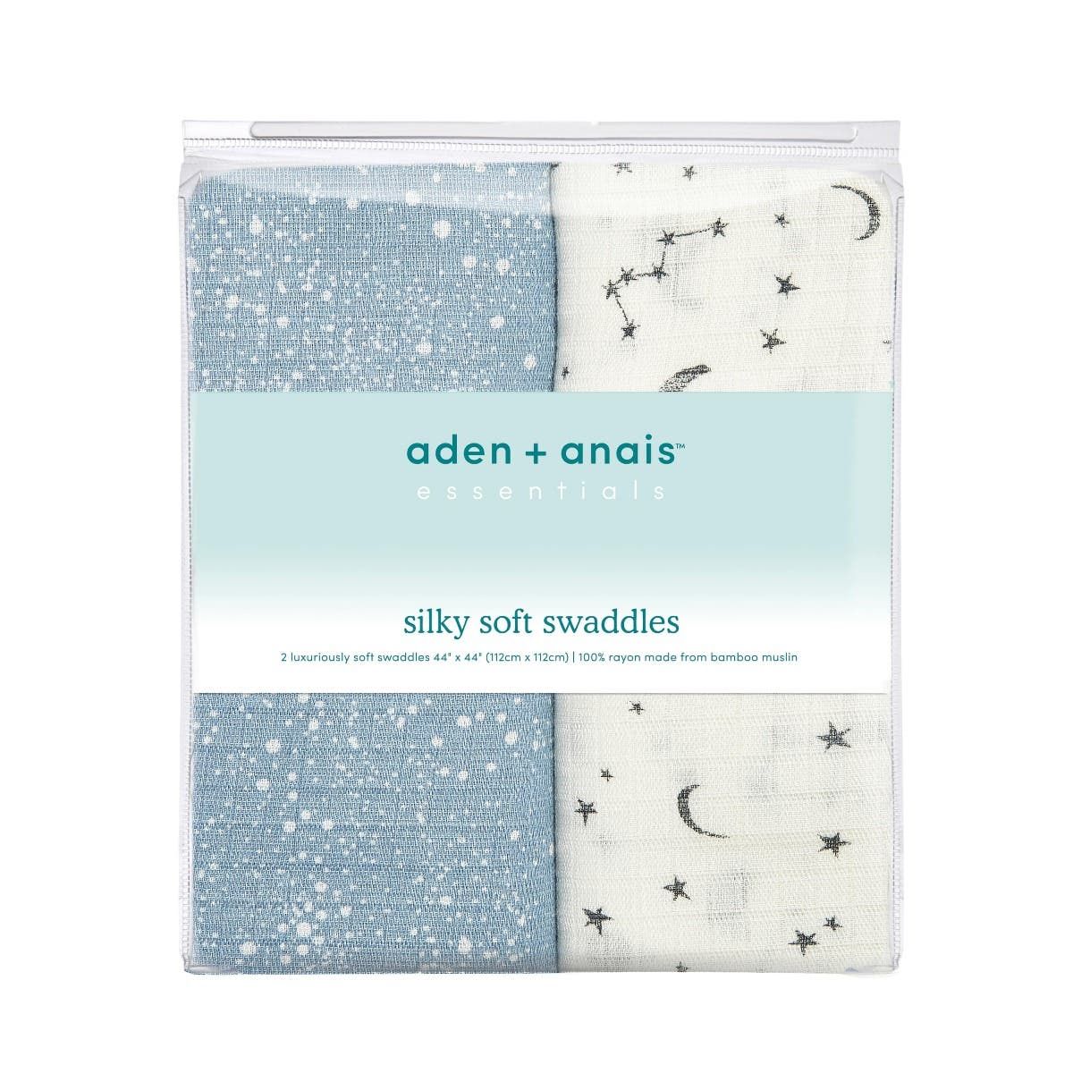 Essentials Silky Soft Swaddle Blanket 2 Pack