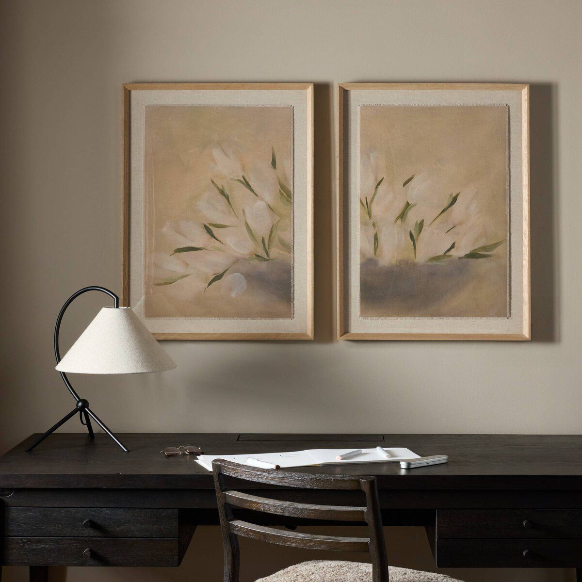 Bowl Of Tulips Diptych By Jess Engle