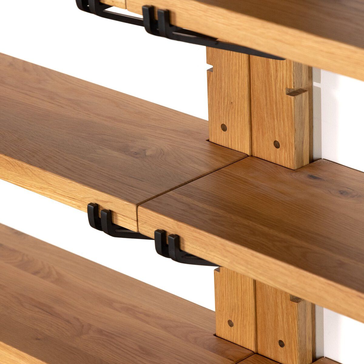Pivott Shelf Single Oak Veneer Storage with Adjustable Shelves