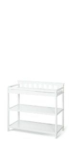 Flat Top Baby Changing Table, Matte White