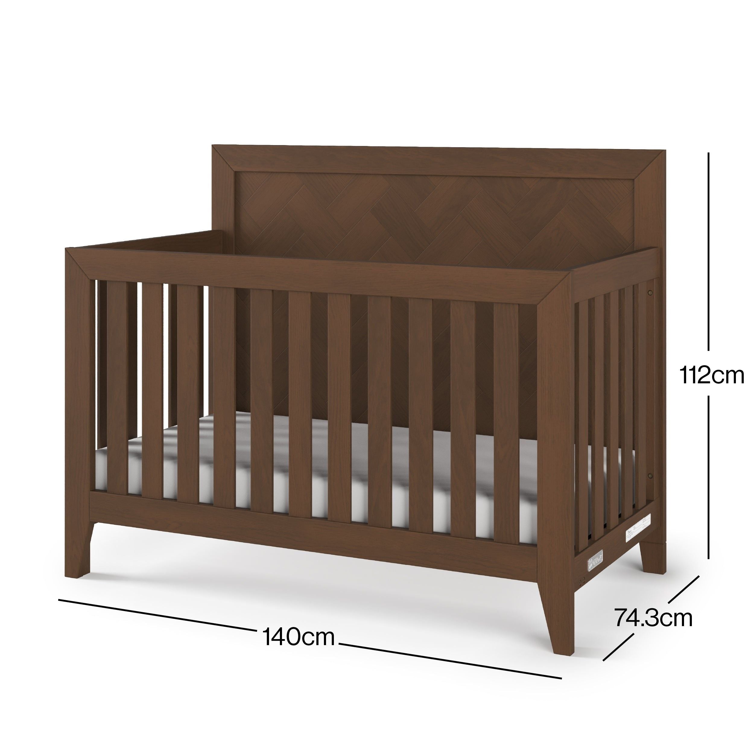 Kieran 4-in-1 Convertible Crib, Toasted Chestnut