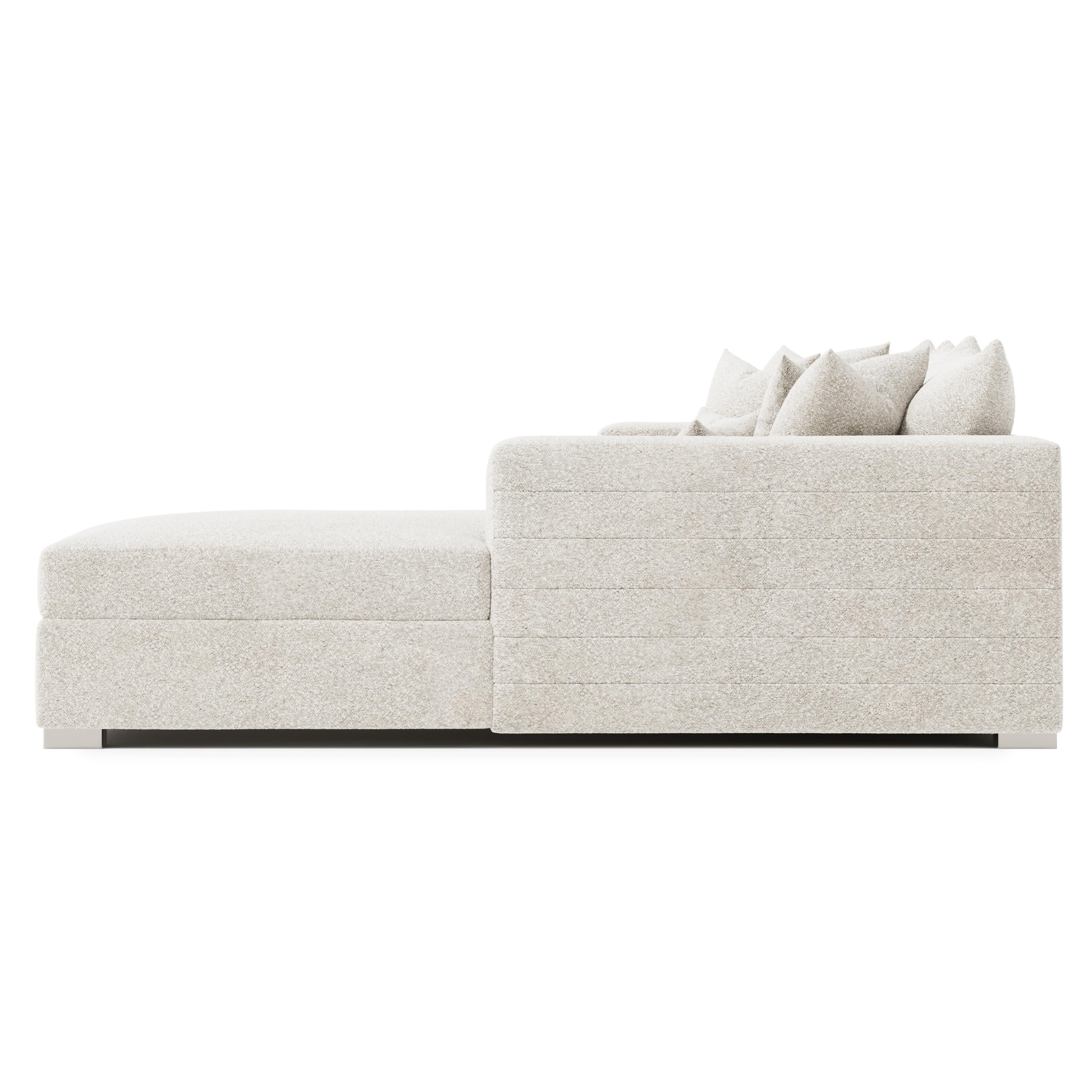 Bernhardt Helena Fabric Sectional Metal Foot