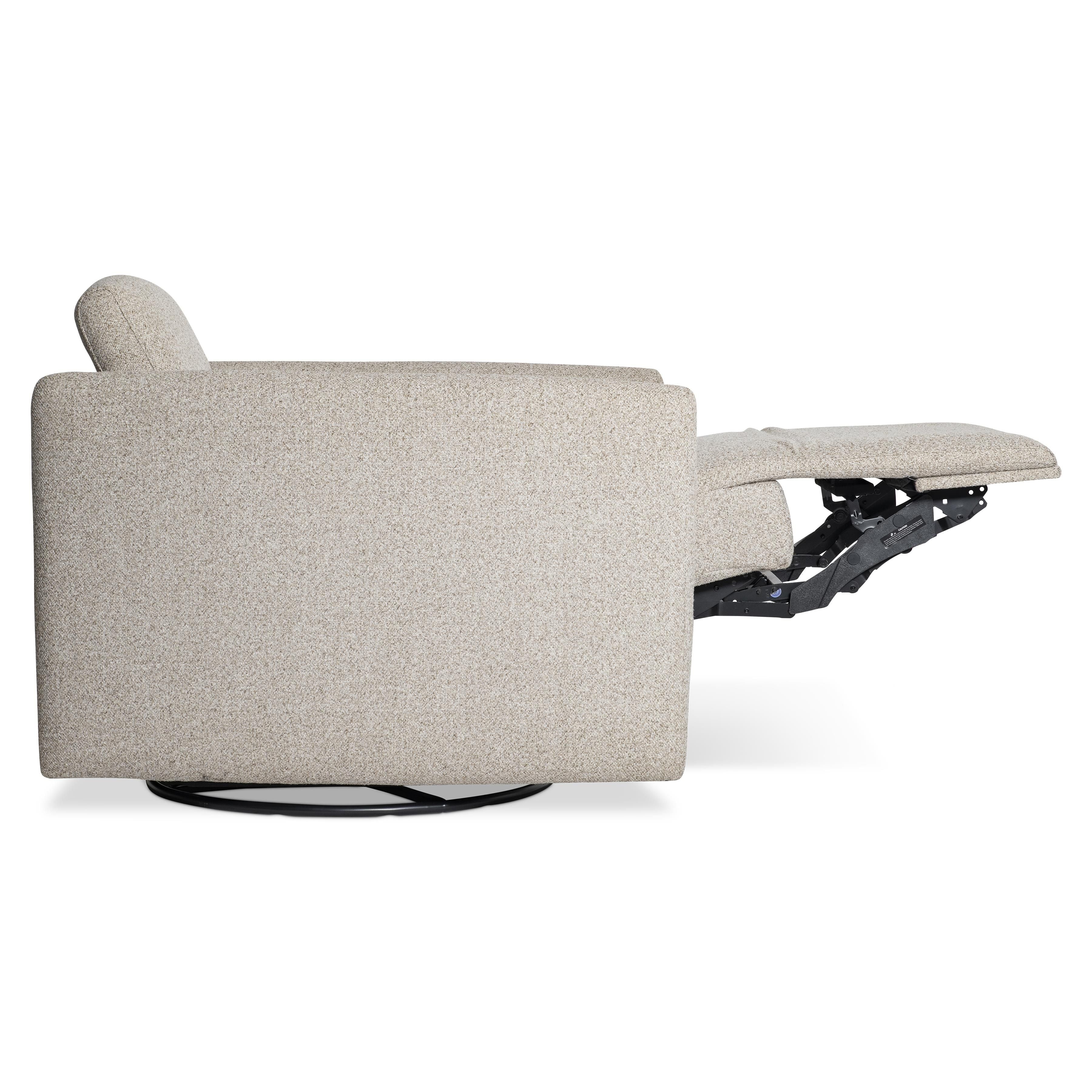 Bernhardt Furniture – Livvy Fabric Power Motion Swivel Chair