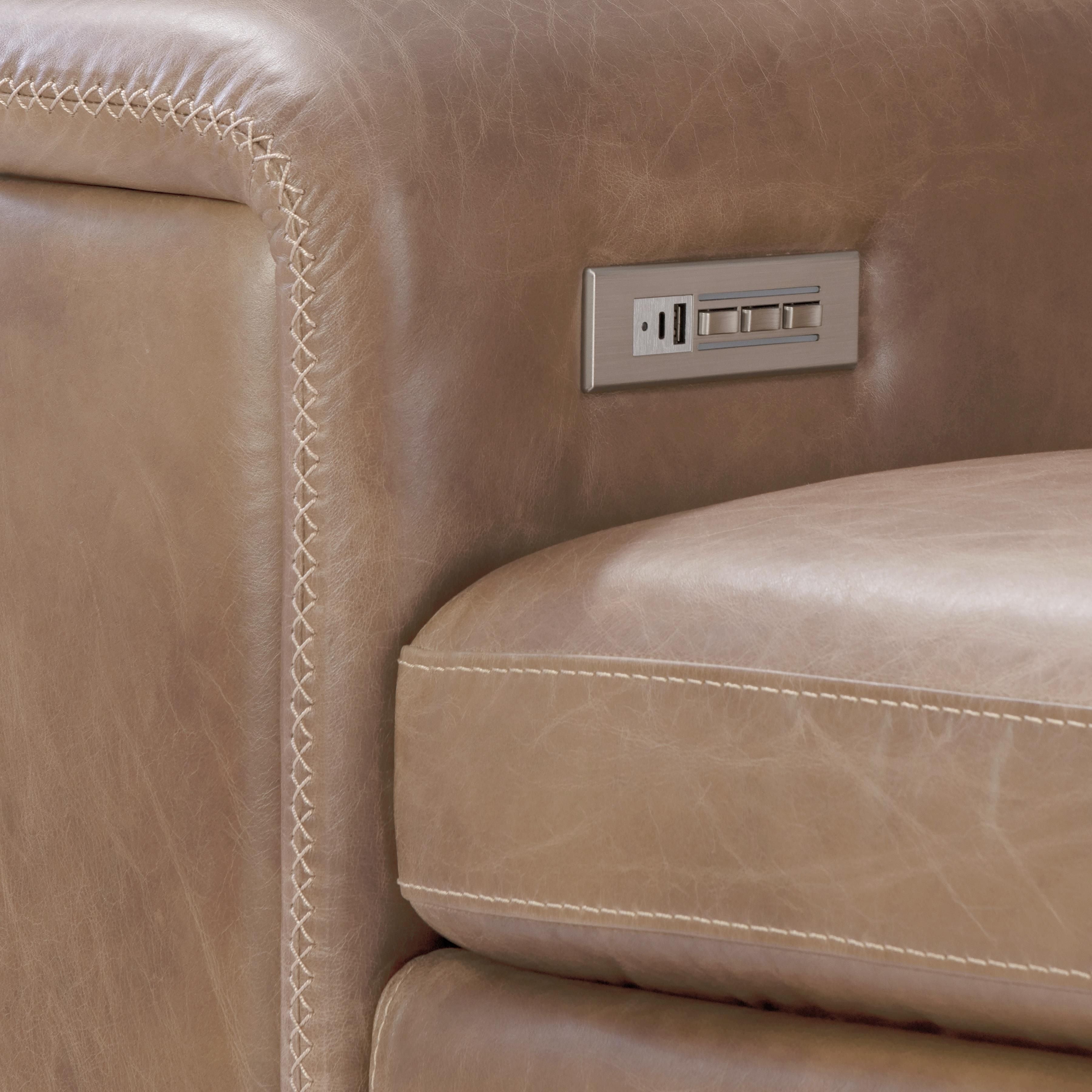 Bernhardt Furniture – Lioni Leather Power Motion Sectional