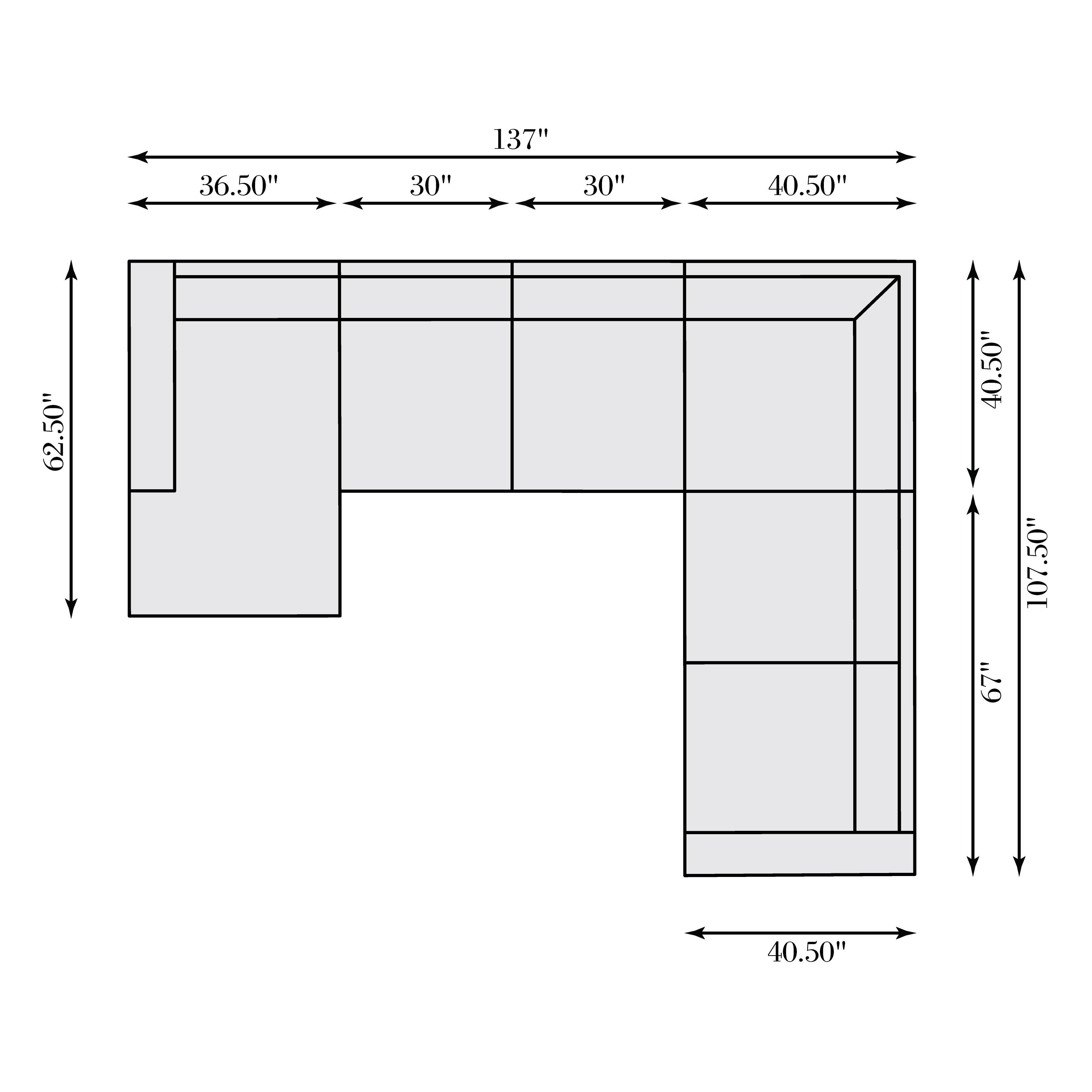 Bernhardt Furniture Dawkins Fabric Sectional