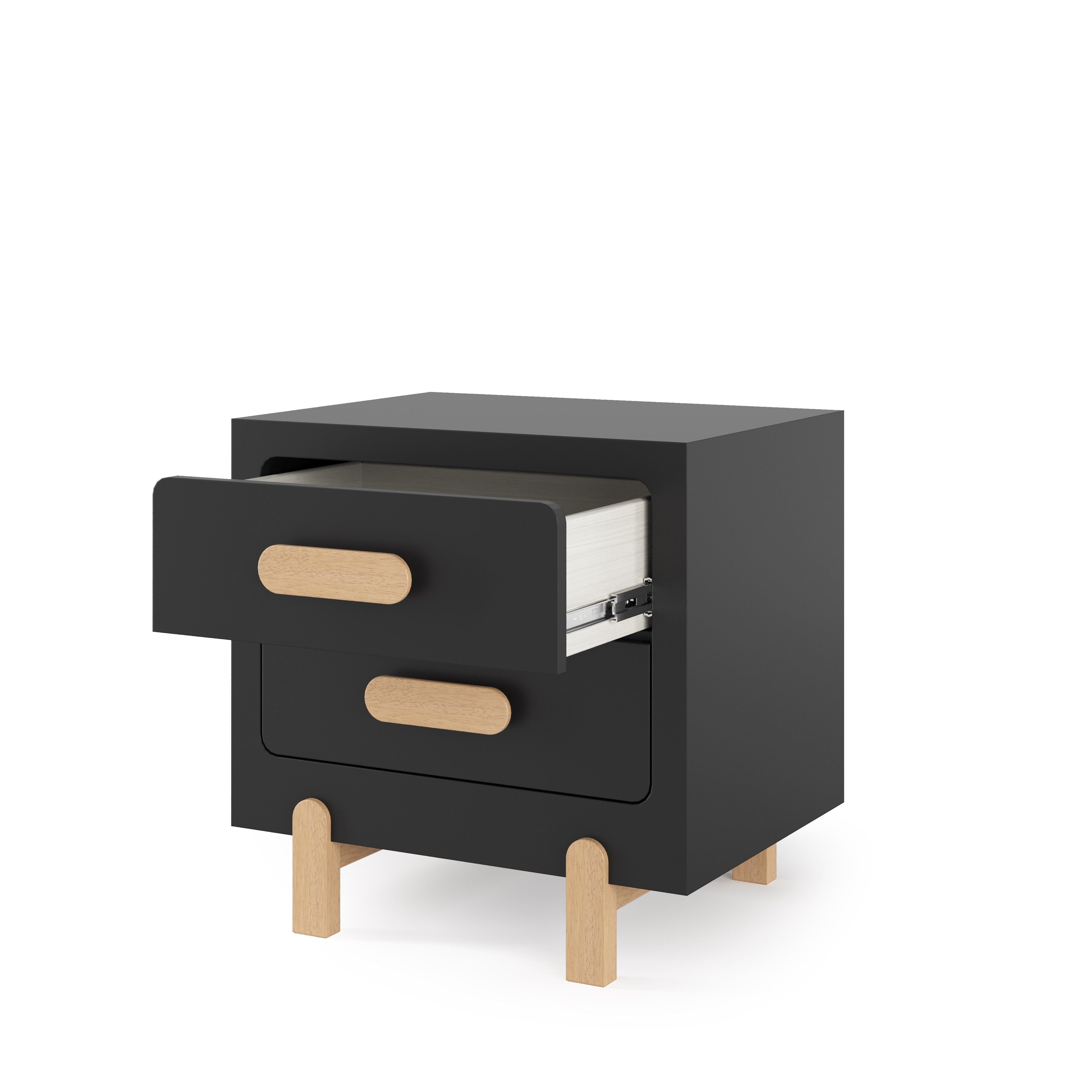 Park Heights Night Stand - Caviar Black