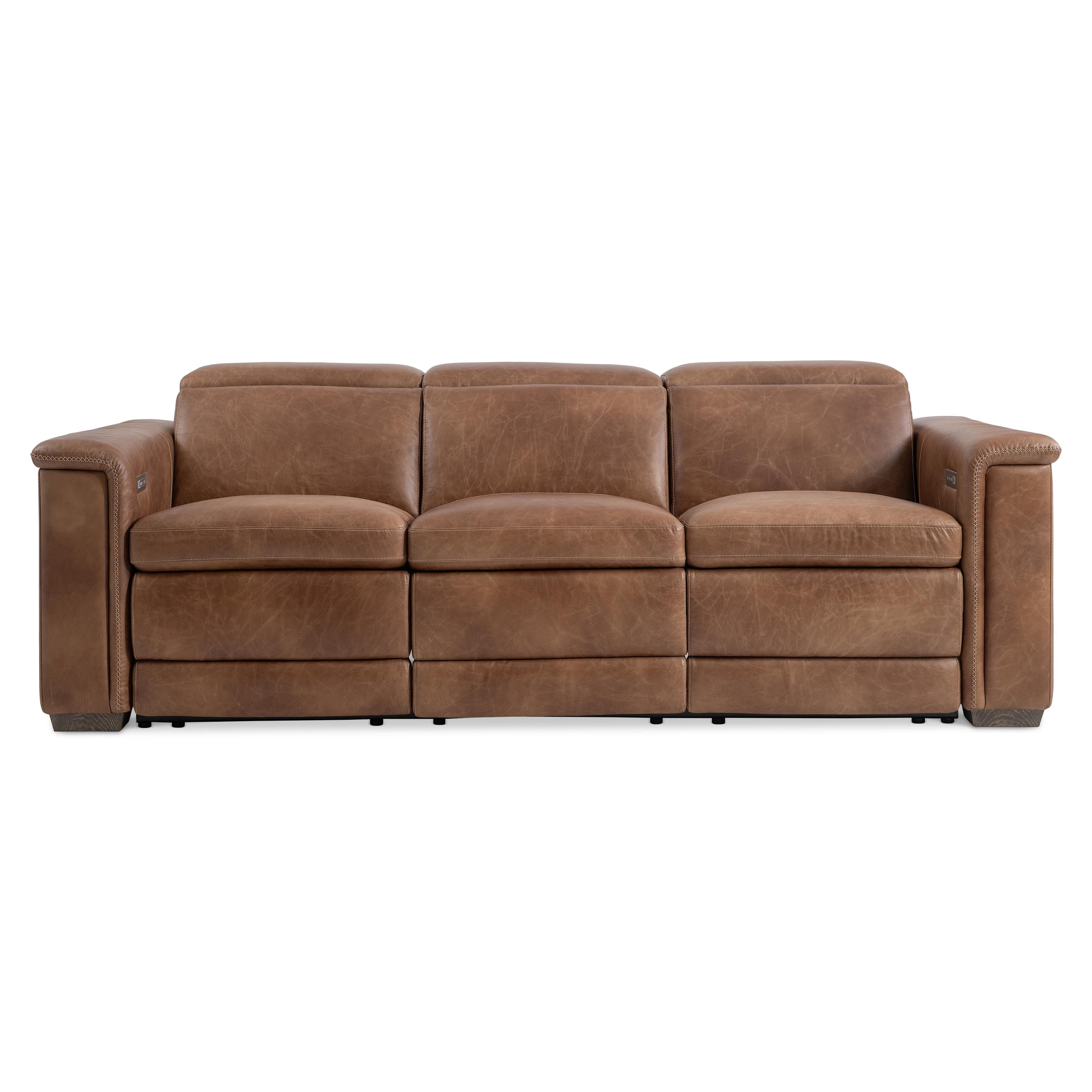 Bernhardt Lioni Leather Power Motion Sofa