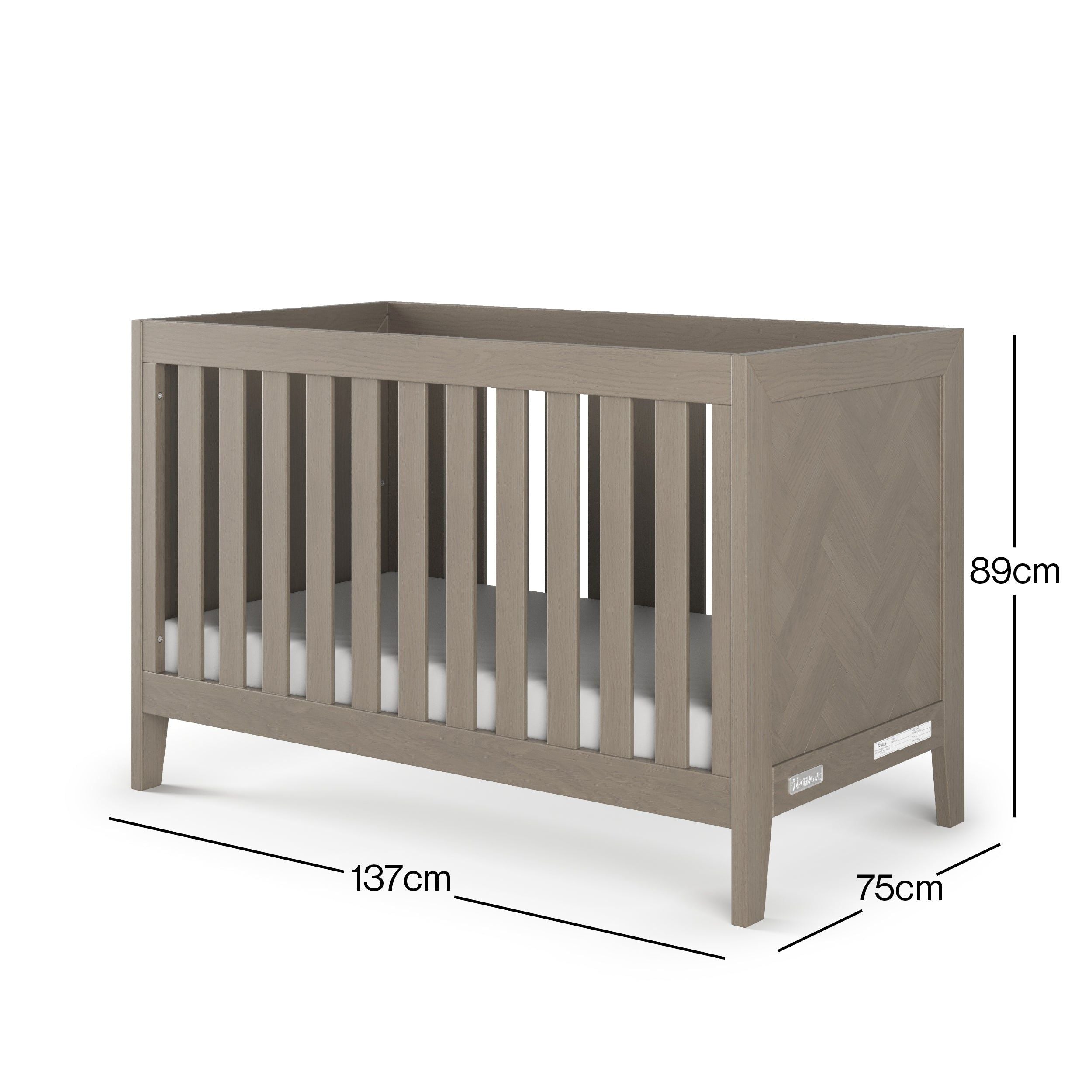 Kieran 3-in-1 Convertible Crib, Crescent Gray