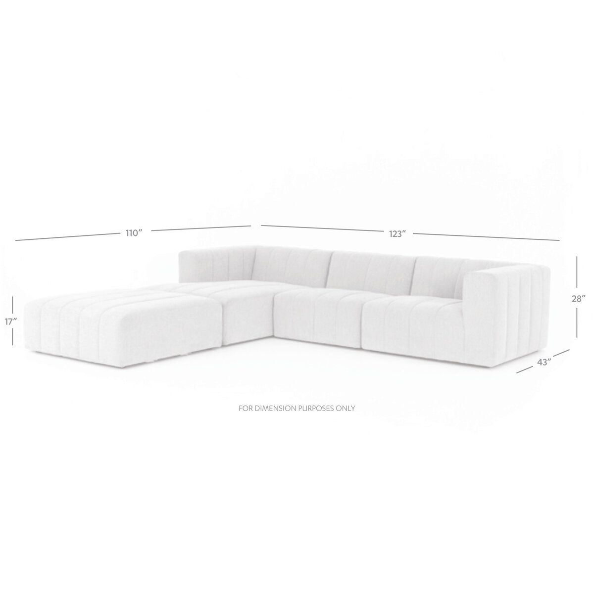 Langham Channeled 3-piece Sectional