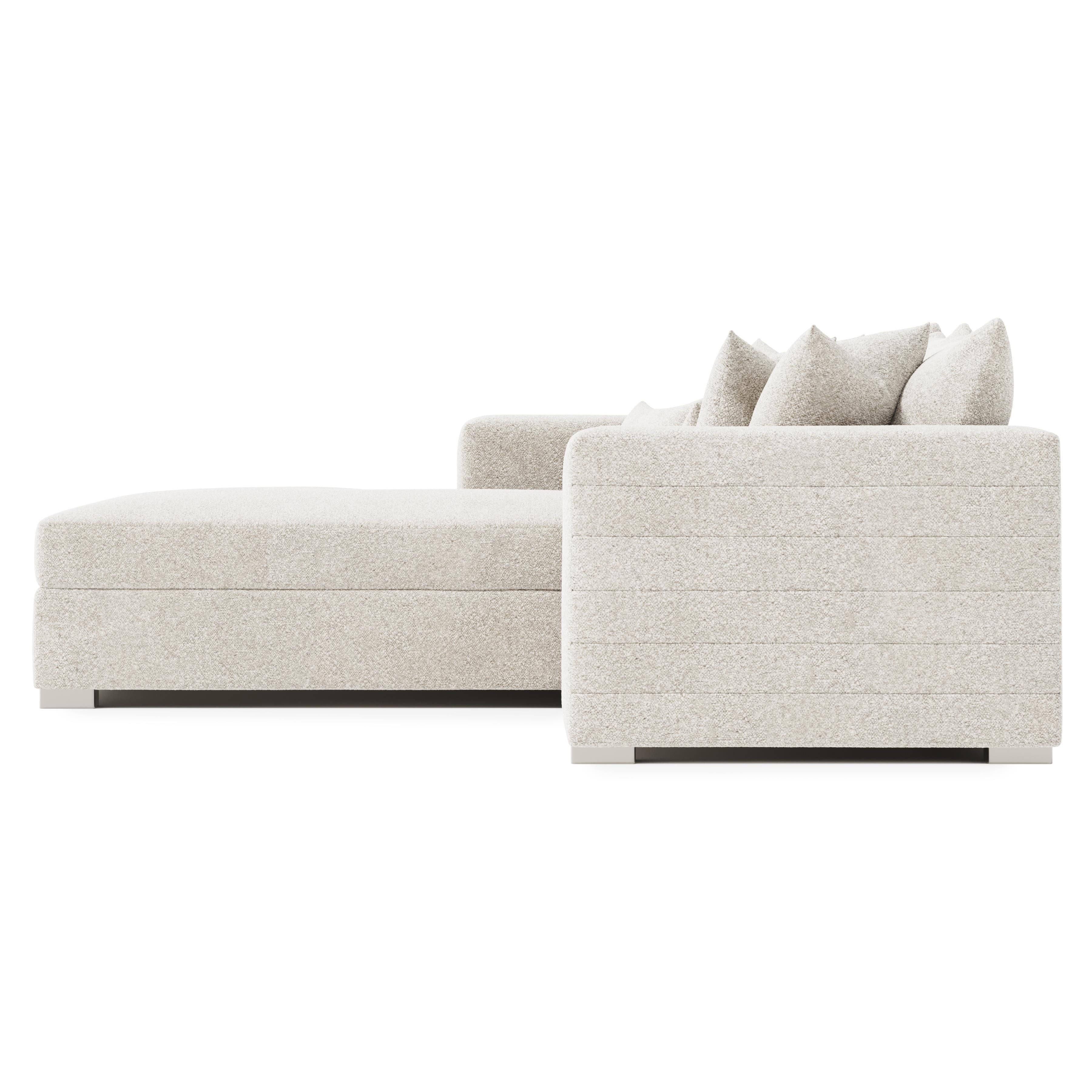 Bernhardt Furniture Helena Fabric Sectional Metal Foot