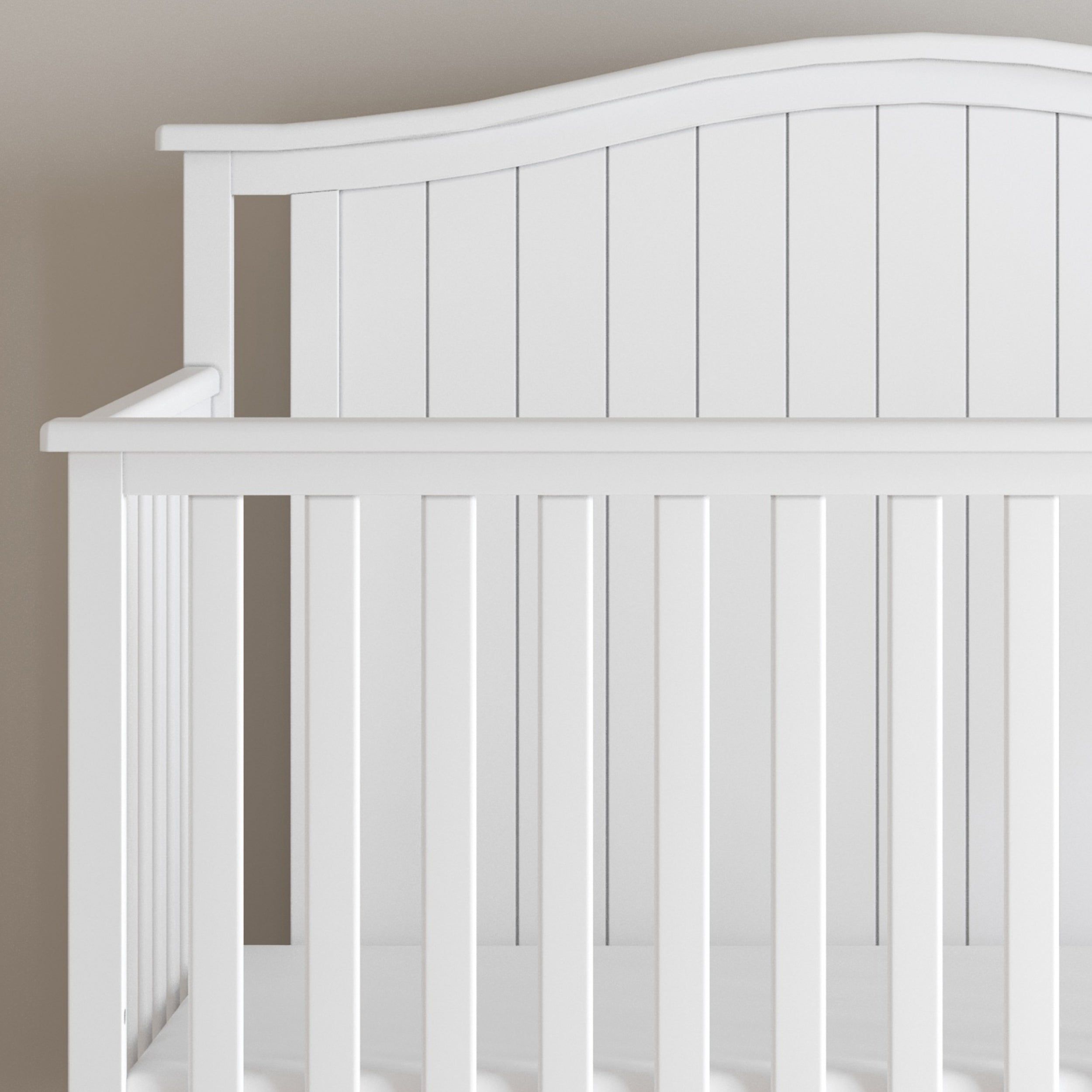 Hampton Arch Top 4-in-1 Convertible Crib, Matte White