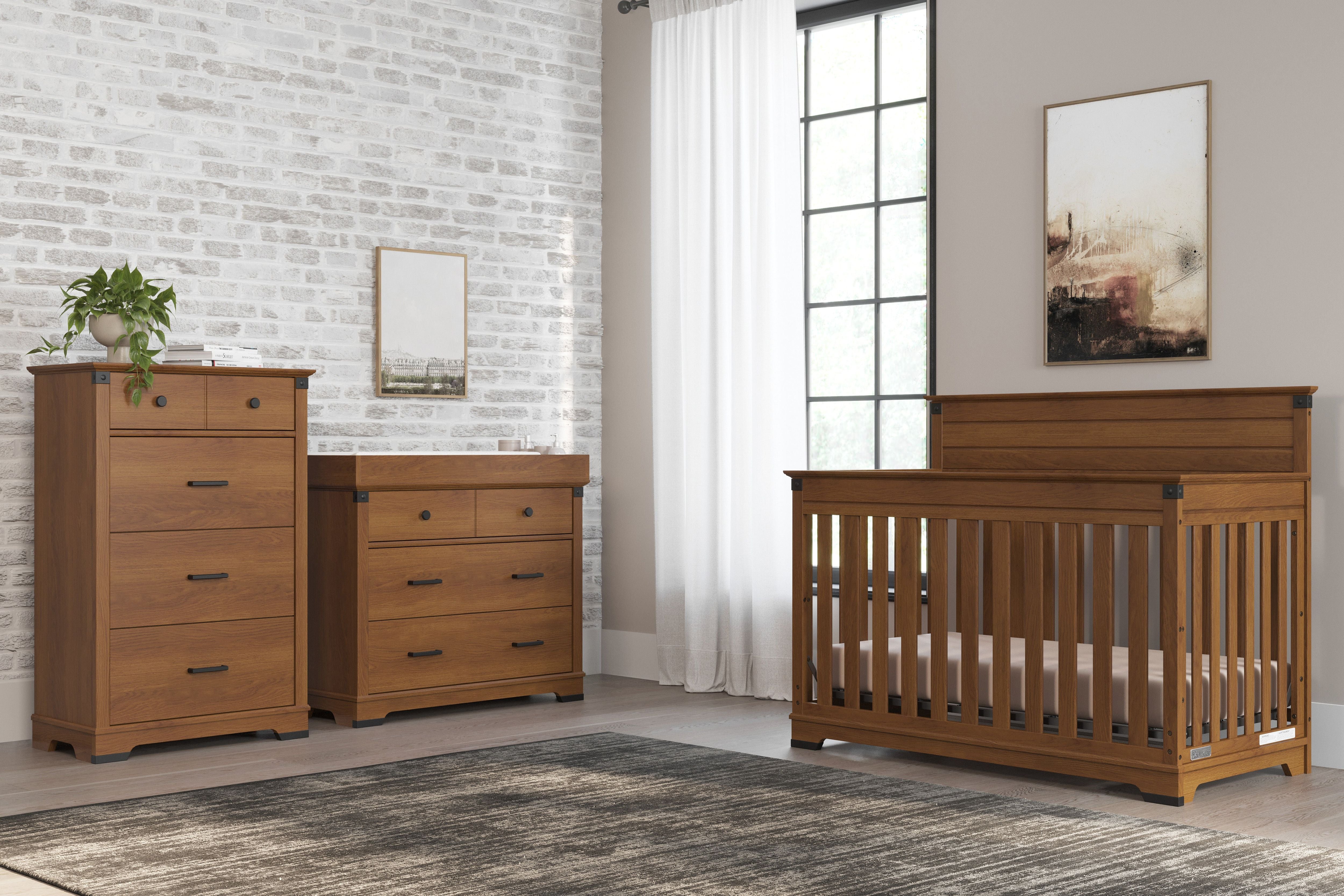 Redmond 4-in-1 Convertible Crib, Coach Cherry