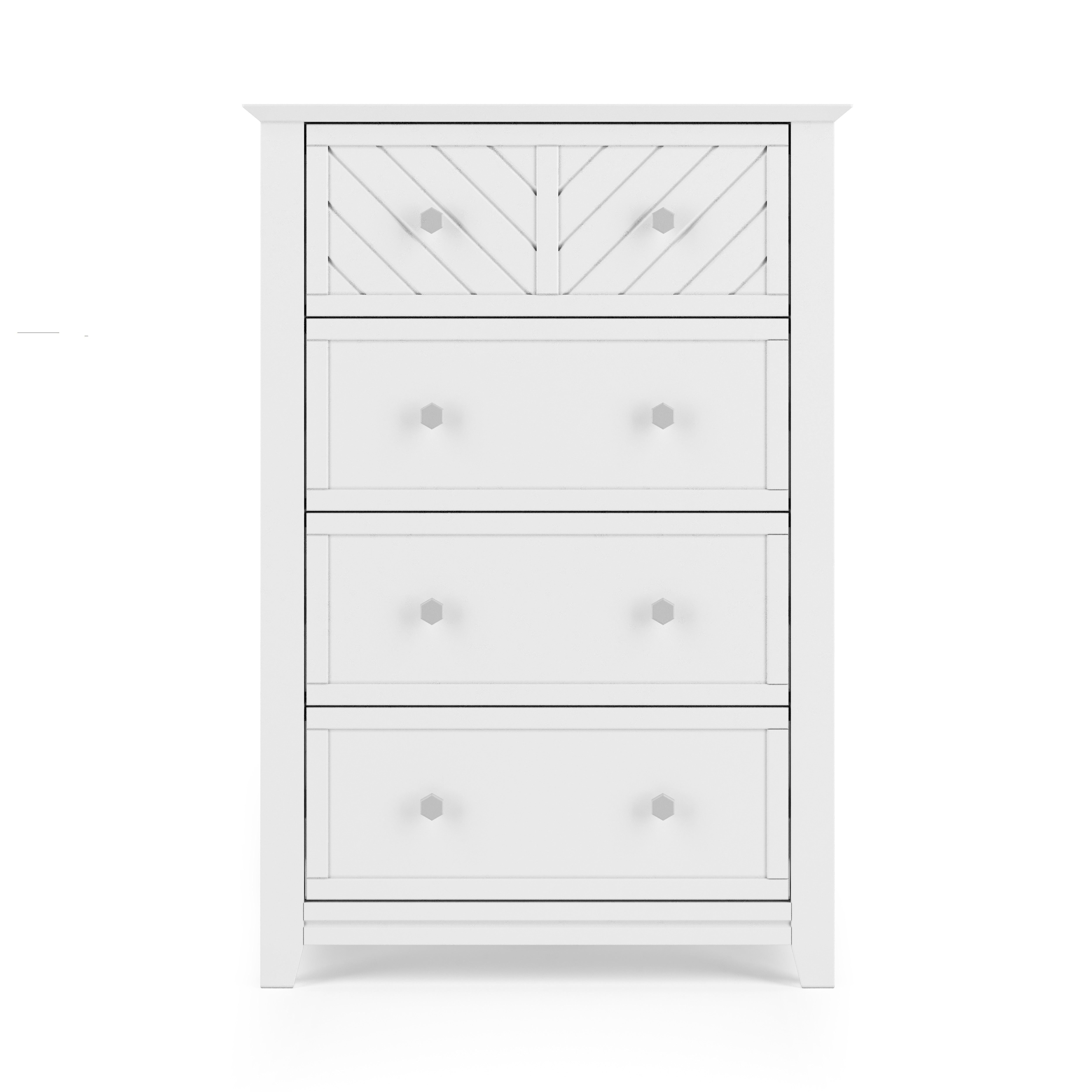Atwood 4-Drawer Chest, Matte White