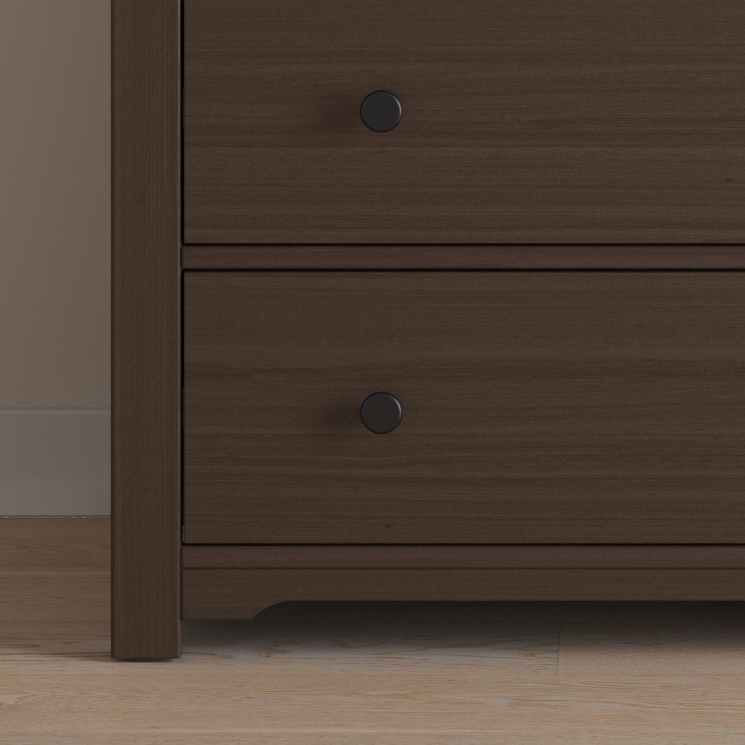 Harmony 3-Drawer Dresser With Changing Table Topper, Brushed Truffle