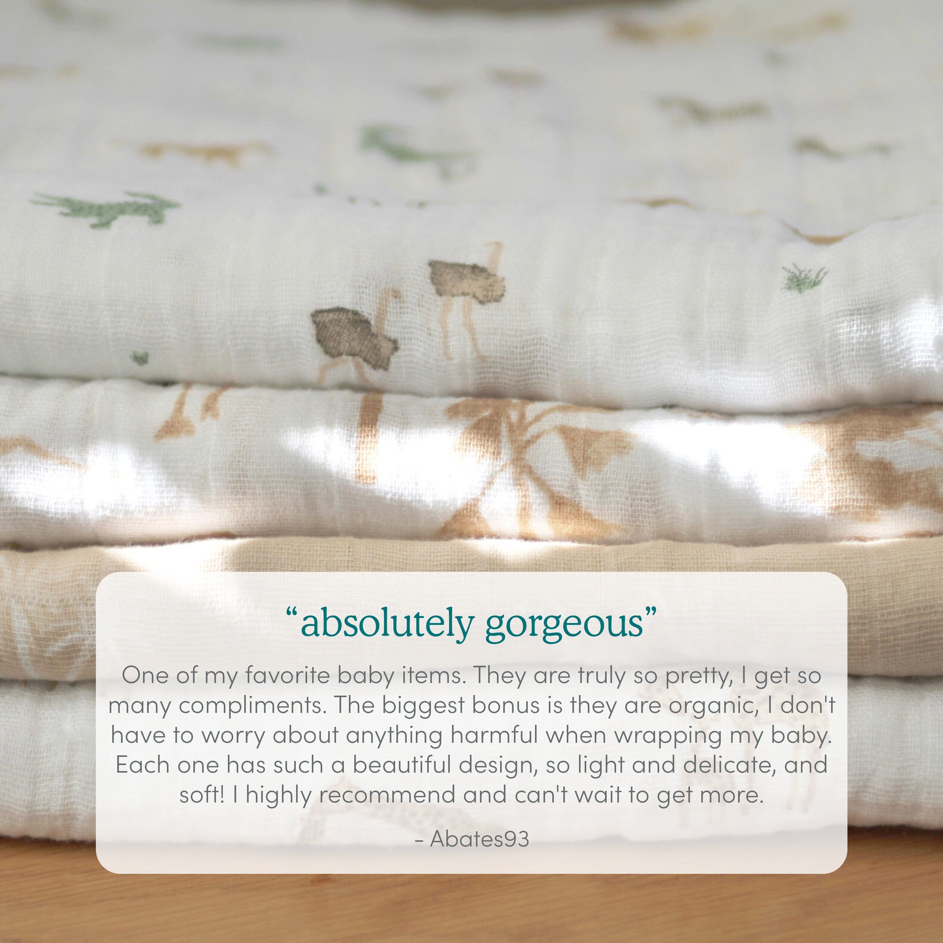 Organic Cotton Muslin Swaddle Blanket 2 Pack