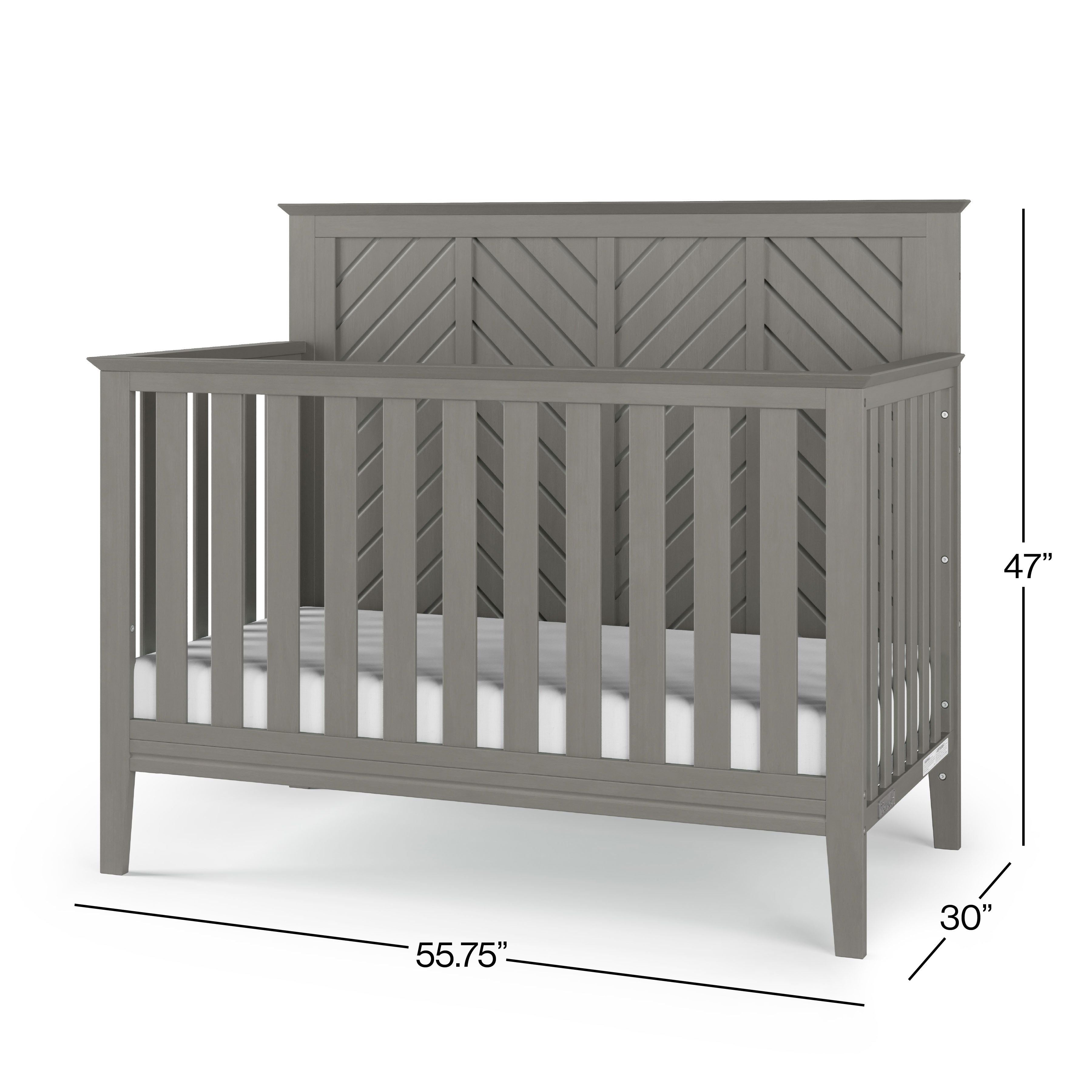 Atwood 4-in-1 Convertible Crib, Lunar Gray