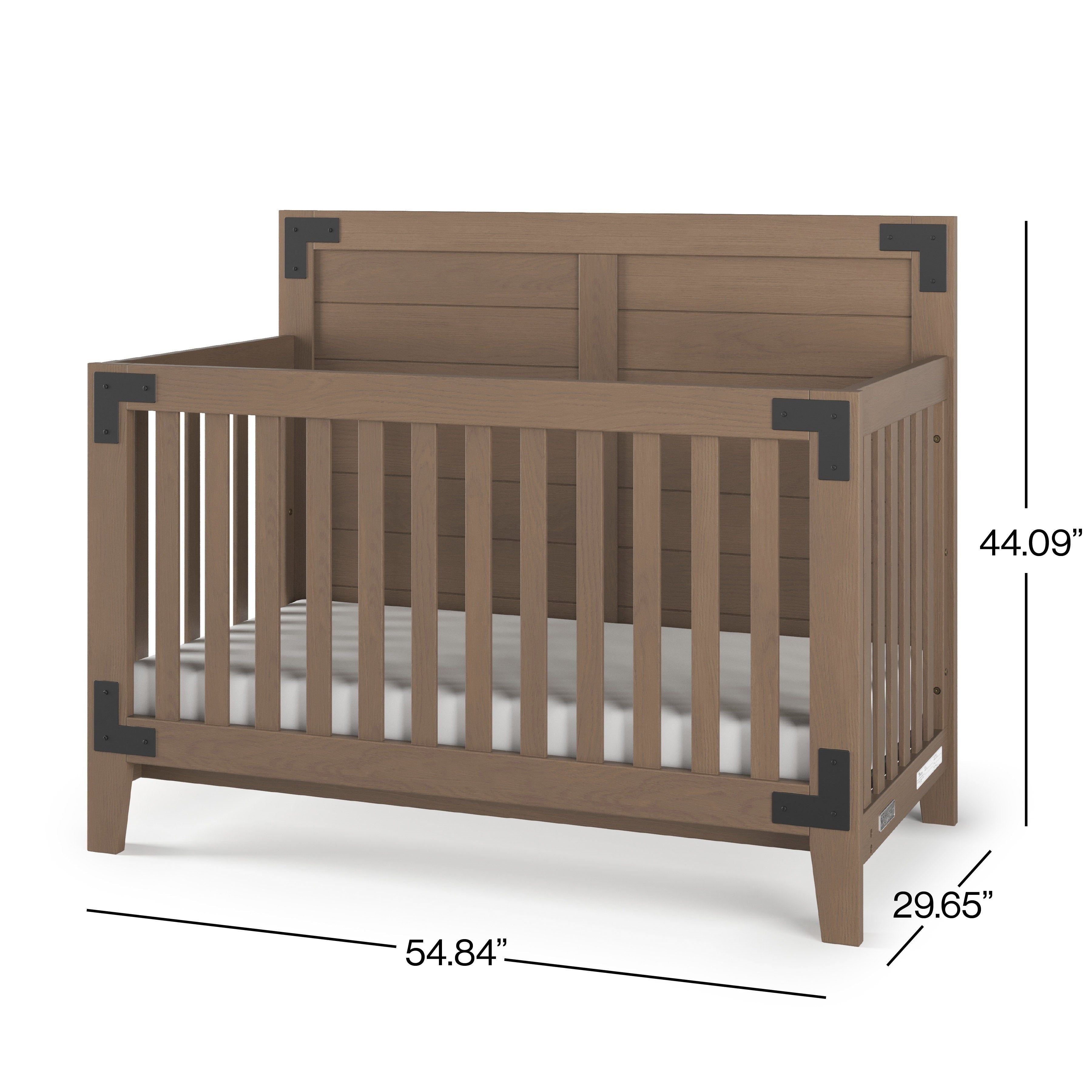 Lucas 4-in-1 Convertible Crib, Dusty Heather