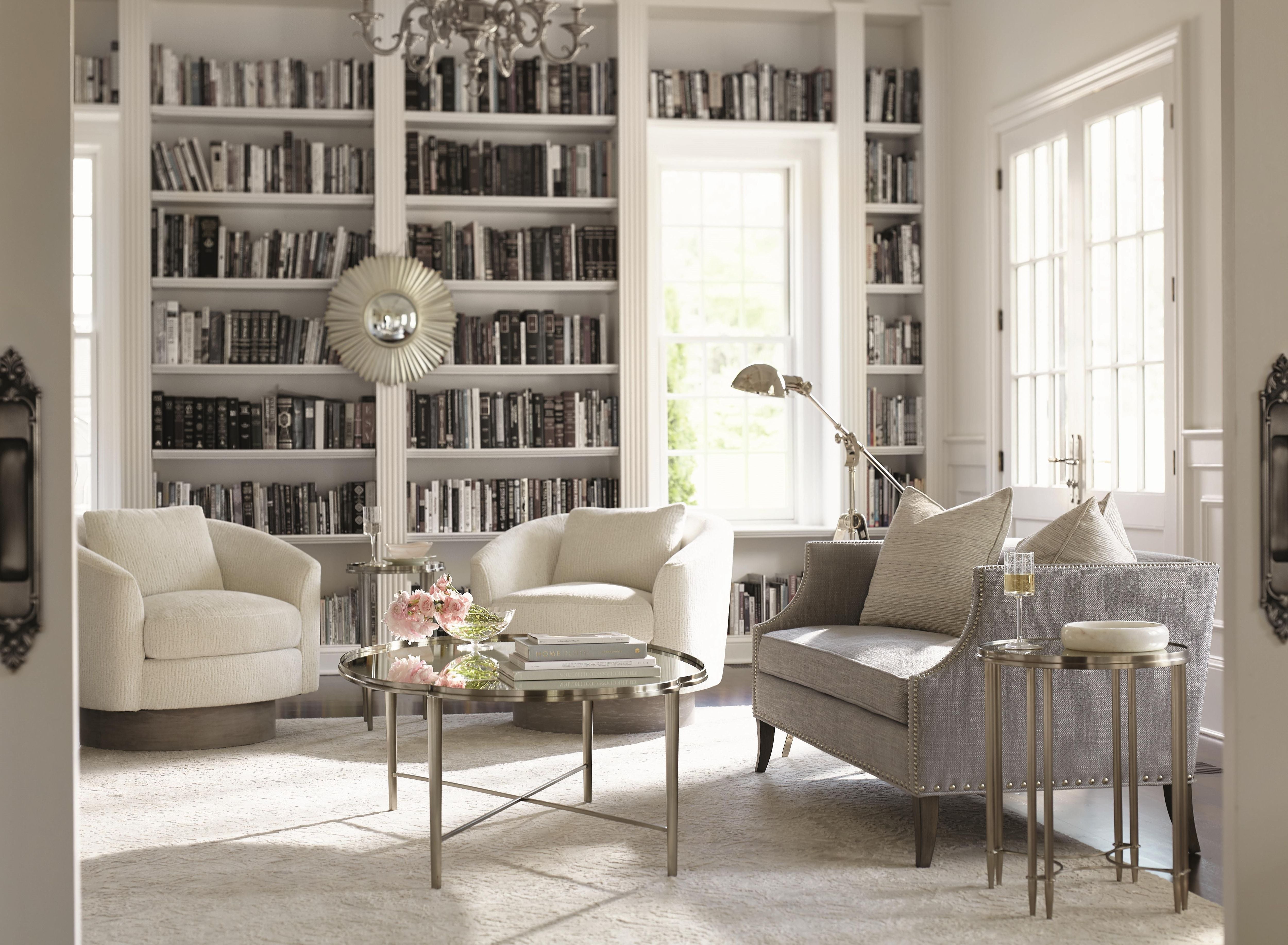 Bernhardt Camino Fabric Swivel Chair