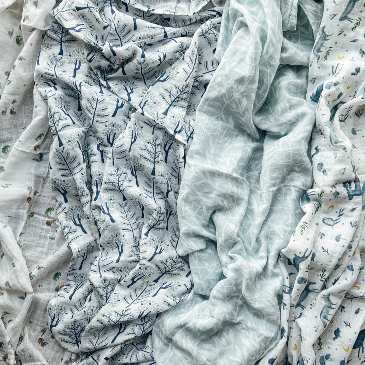Organic Cotton Muslin Swaddle Blanket 4 Pack