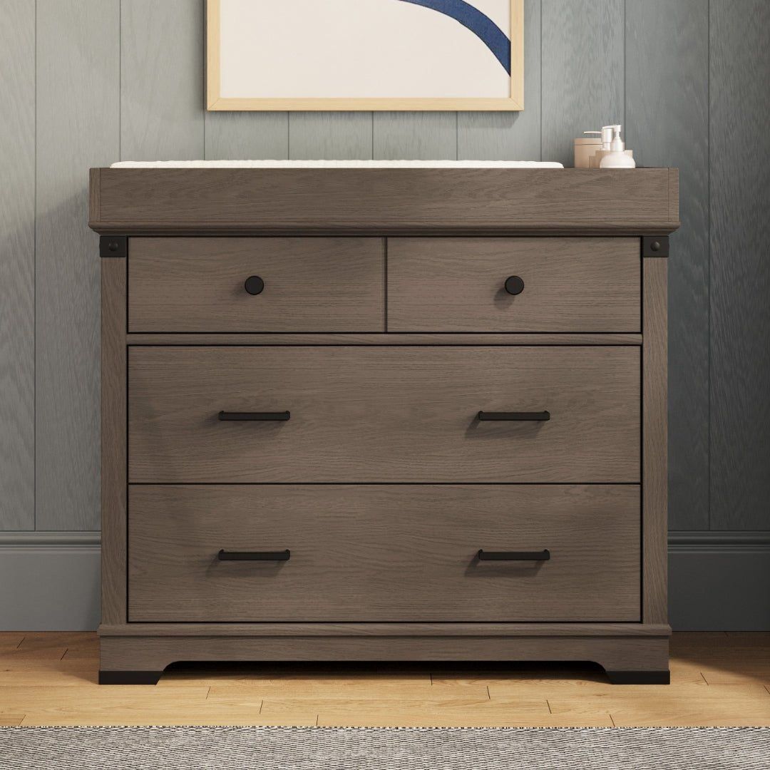 Universal Changing Table Topper, Dapper Gray by Halo Sleep