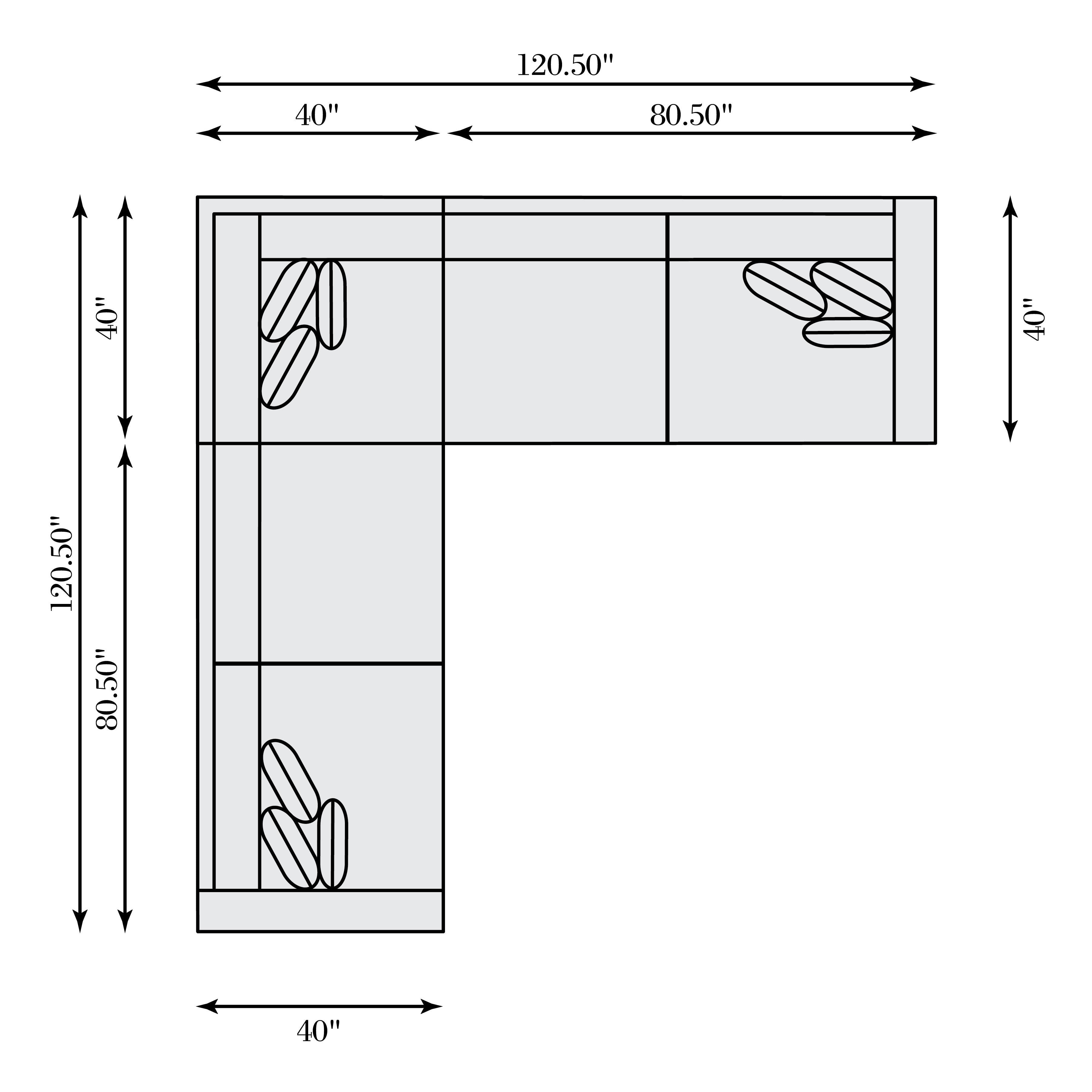 Bernhardt Furniture Helena Fabric Sectional Metal Foot