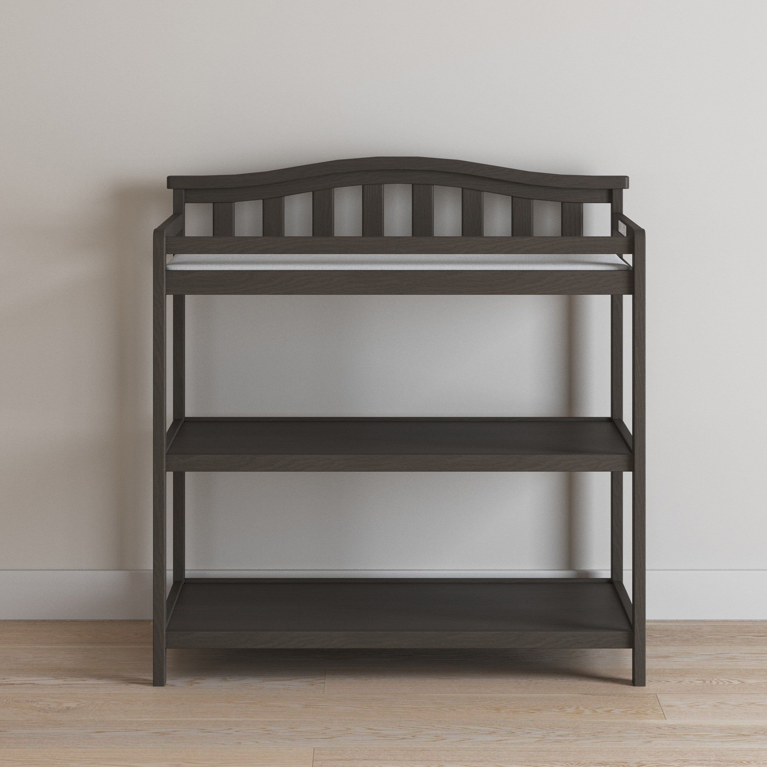 Arch Top Baby Changing Table, Dapper Gray