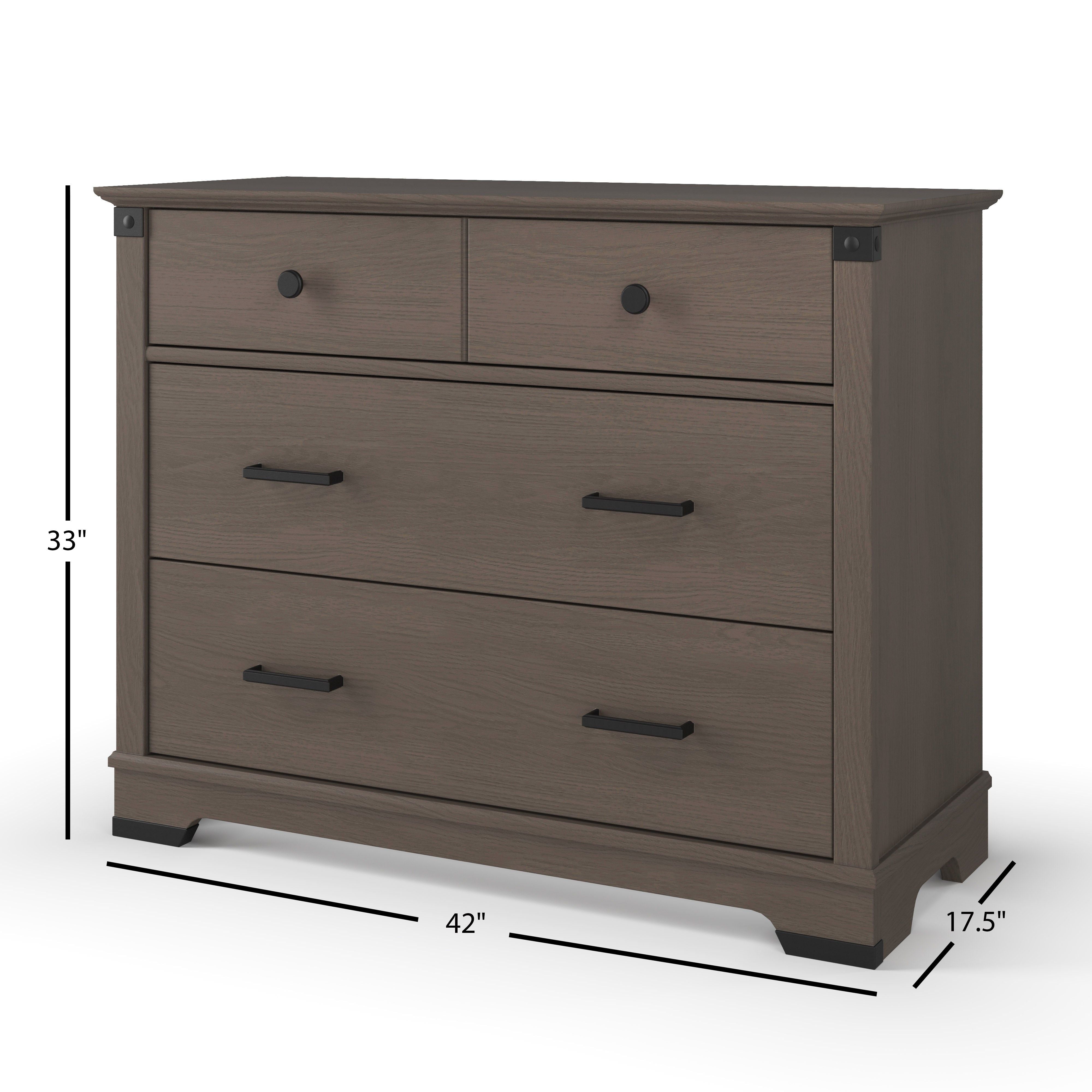 Redmond 3 Drawer Dresser, Dapper Gray